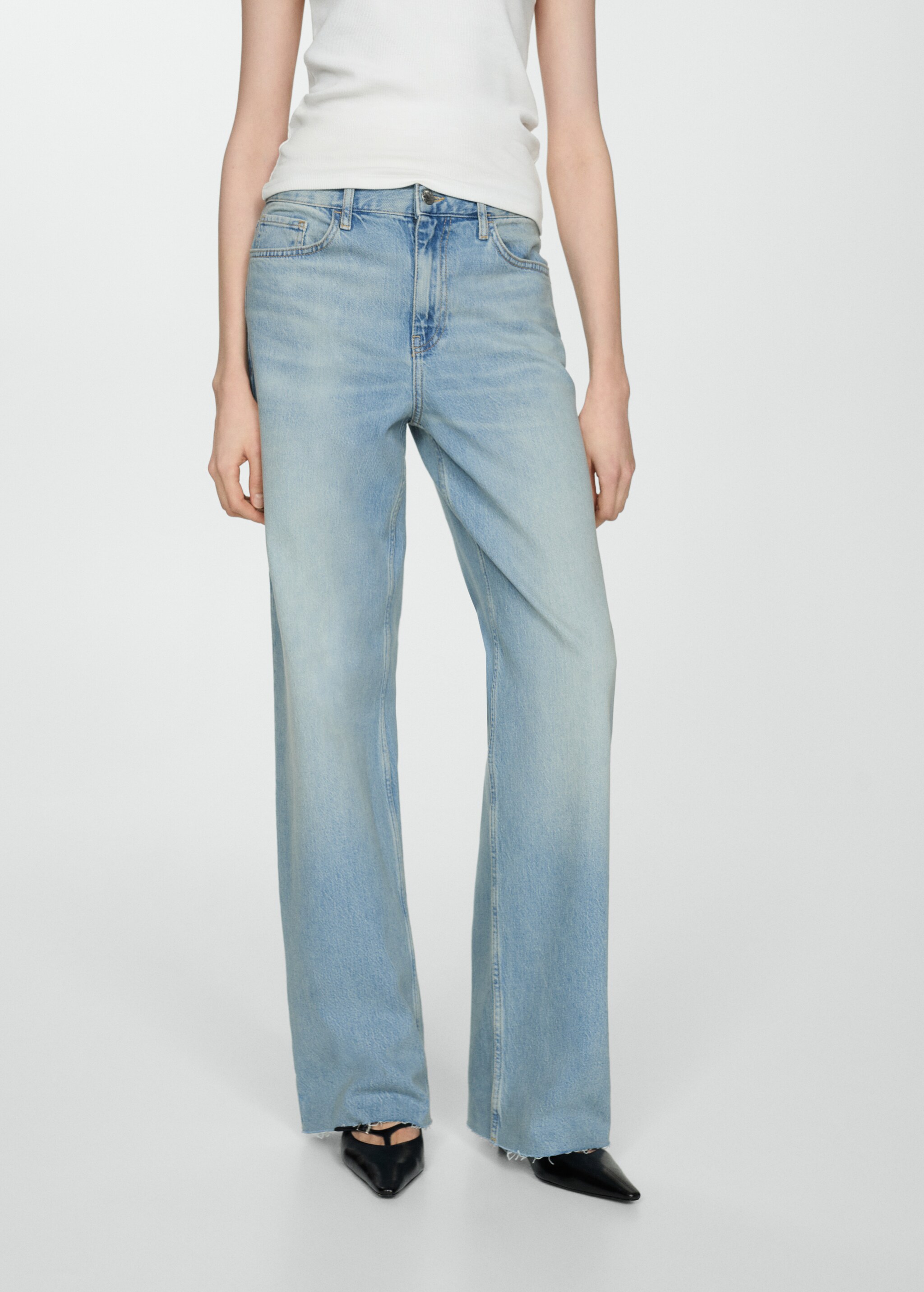 Mid-rise straight jeans - Medium plane