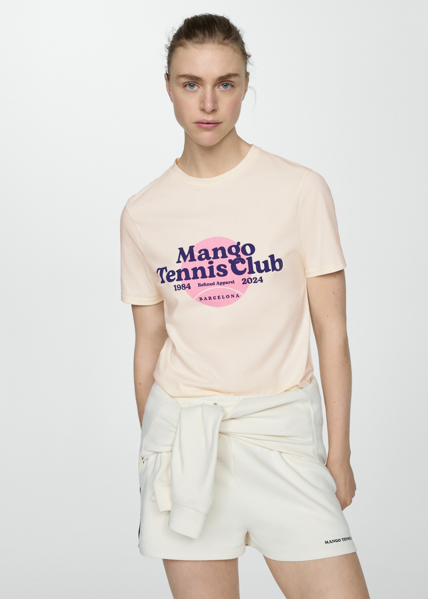 100% cotton t-shirt with printed message - Medium plane
