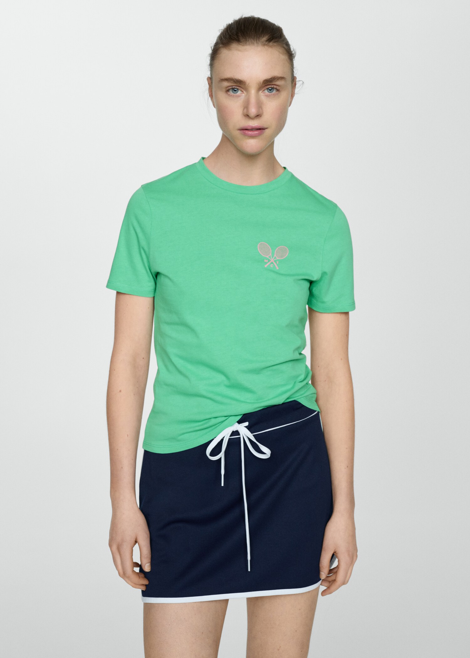 100% cotton t-shirt with printed message - Medium plane