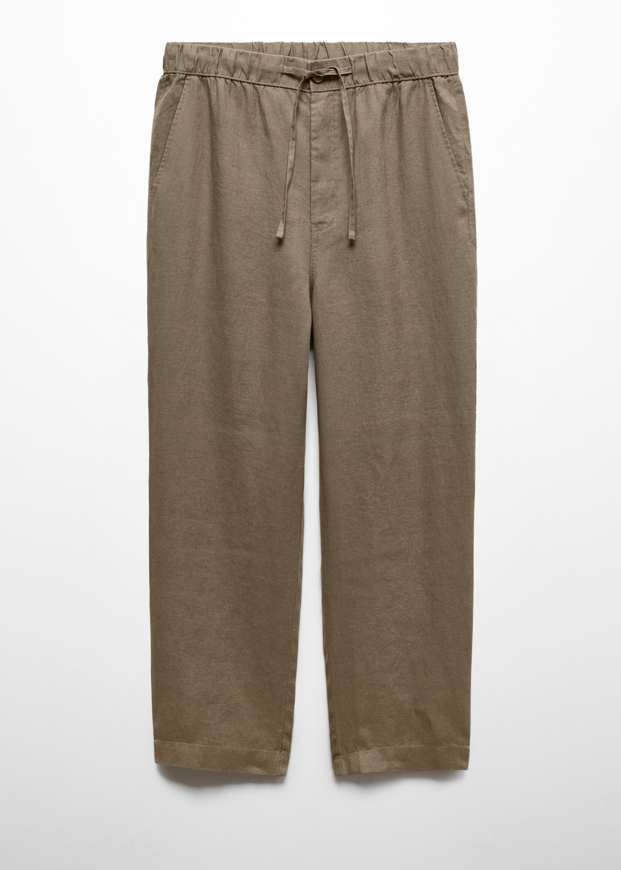 Pantalón 100% lino cordón - Artículo sin modelo, Khaki. Ref: 67047684-00.