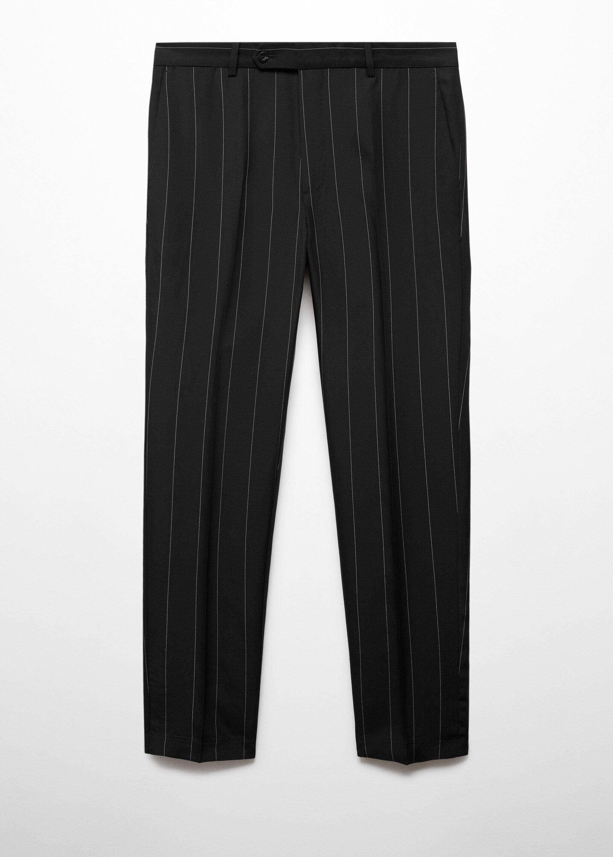 Slim-fit linen trousers with pinstripes - Article without model