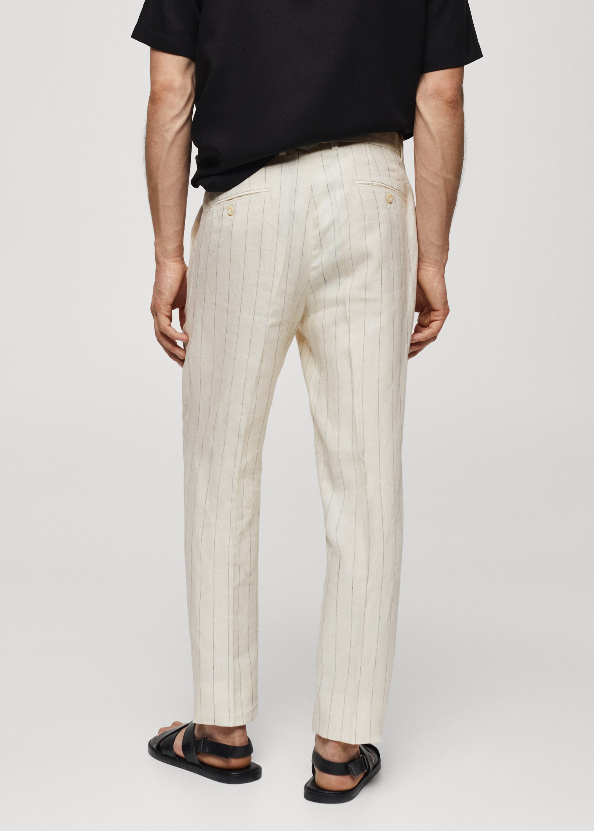 Slim fit pinstriped trousers - Reverse of the article