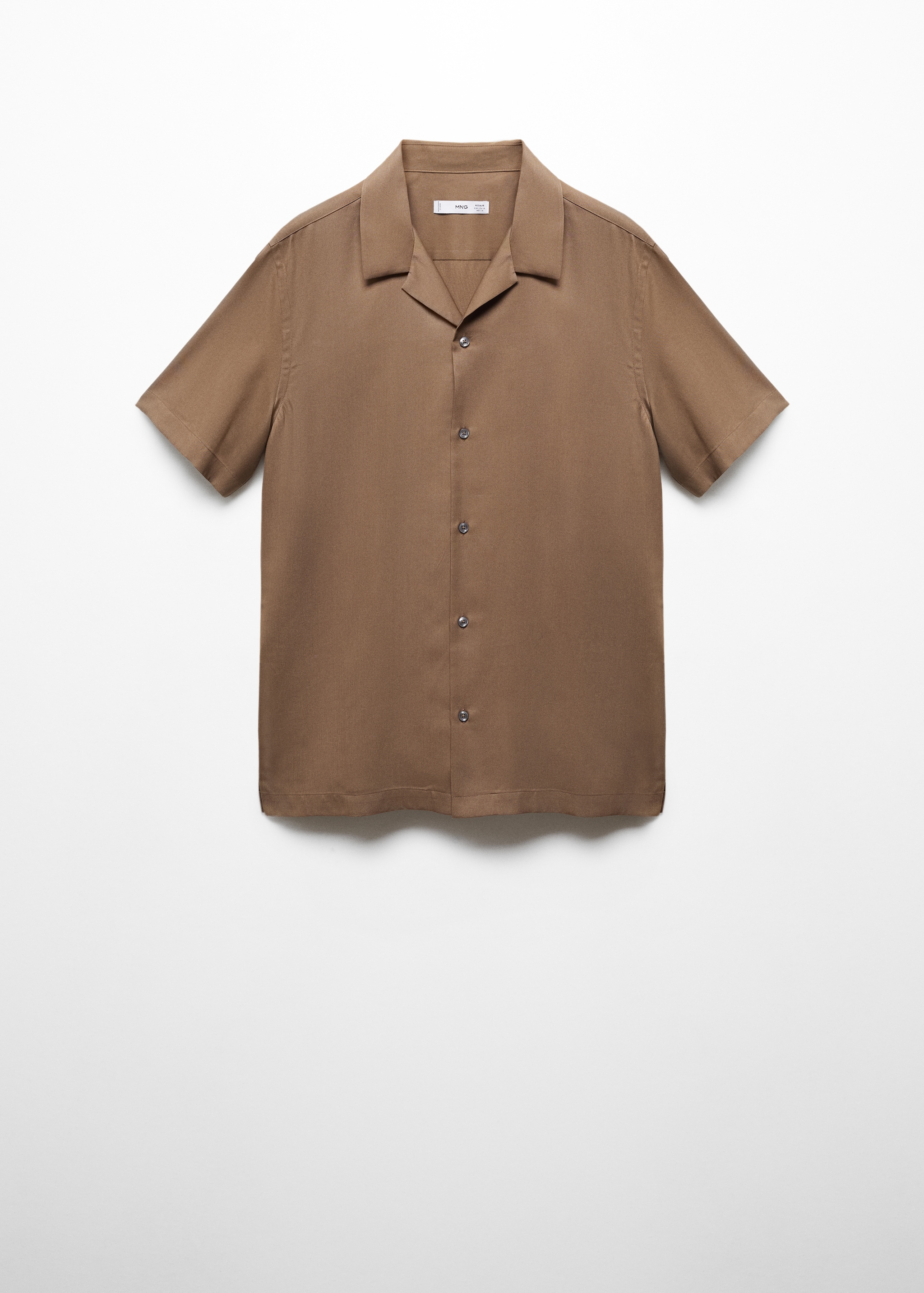 Рубашка regular fit с воротником боулинг - Изделие без модели