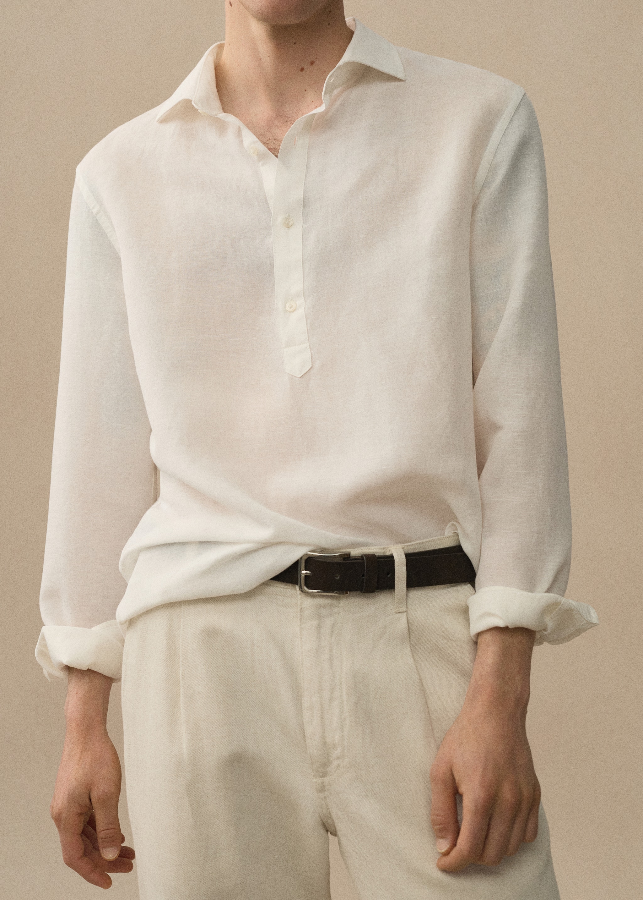 Relaxed-fit linen shirt - Details of the article 5