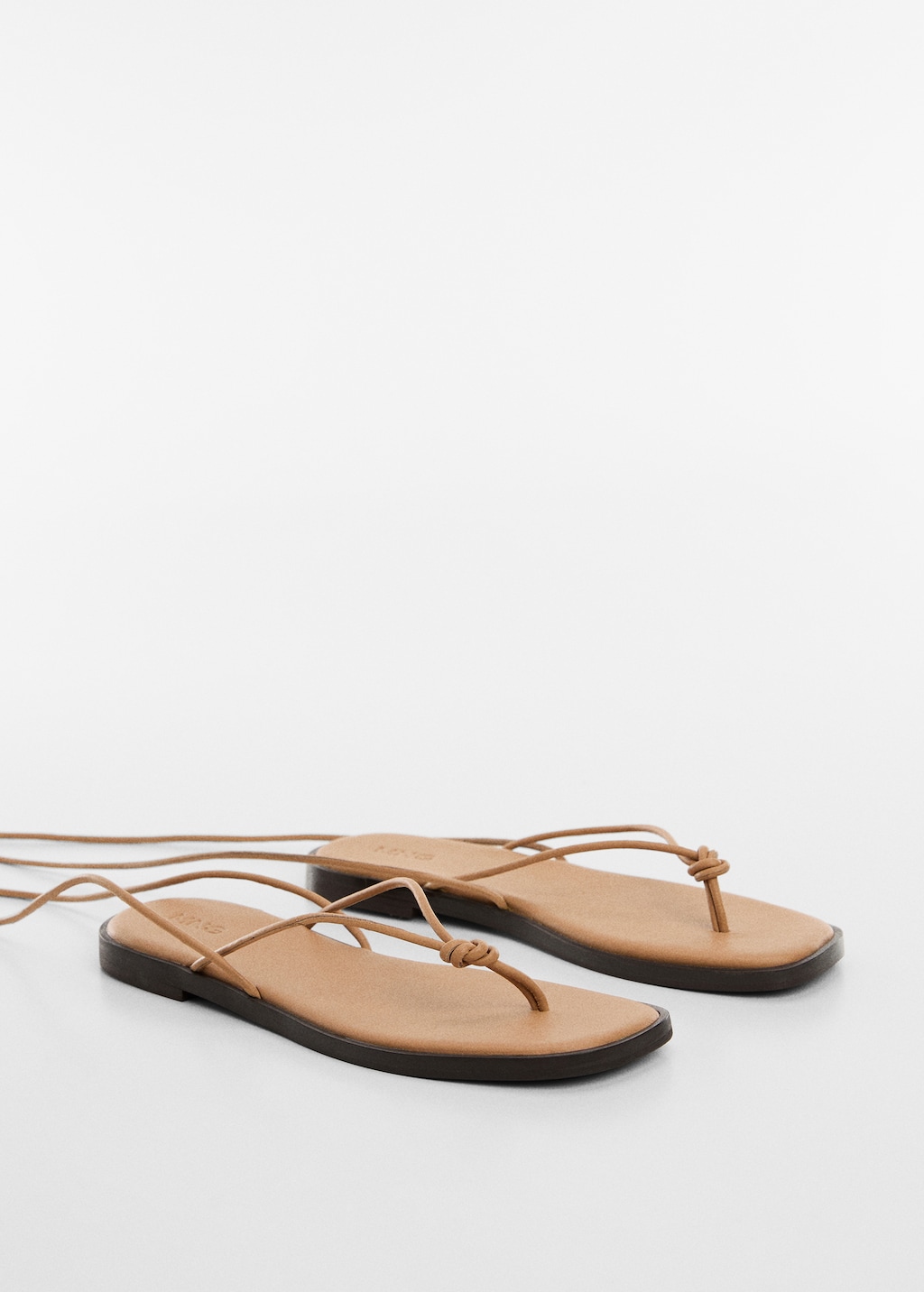 Mango leather strap sandals discount