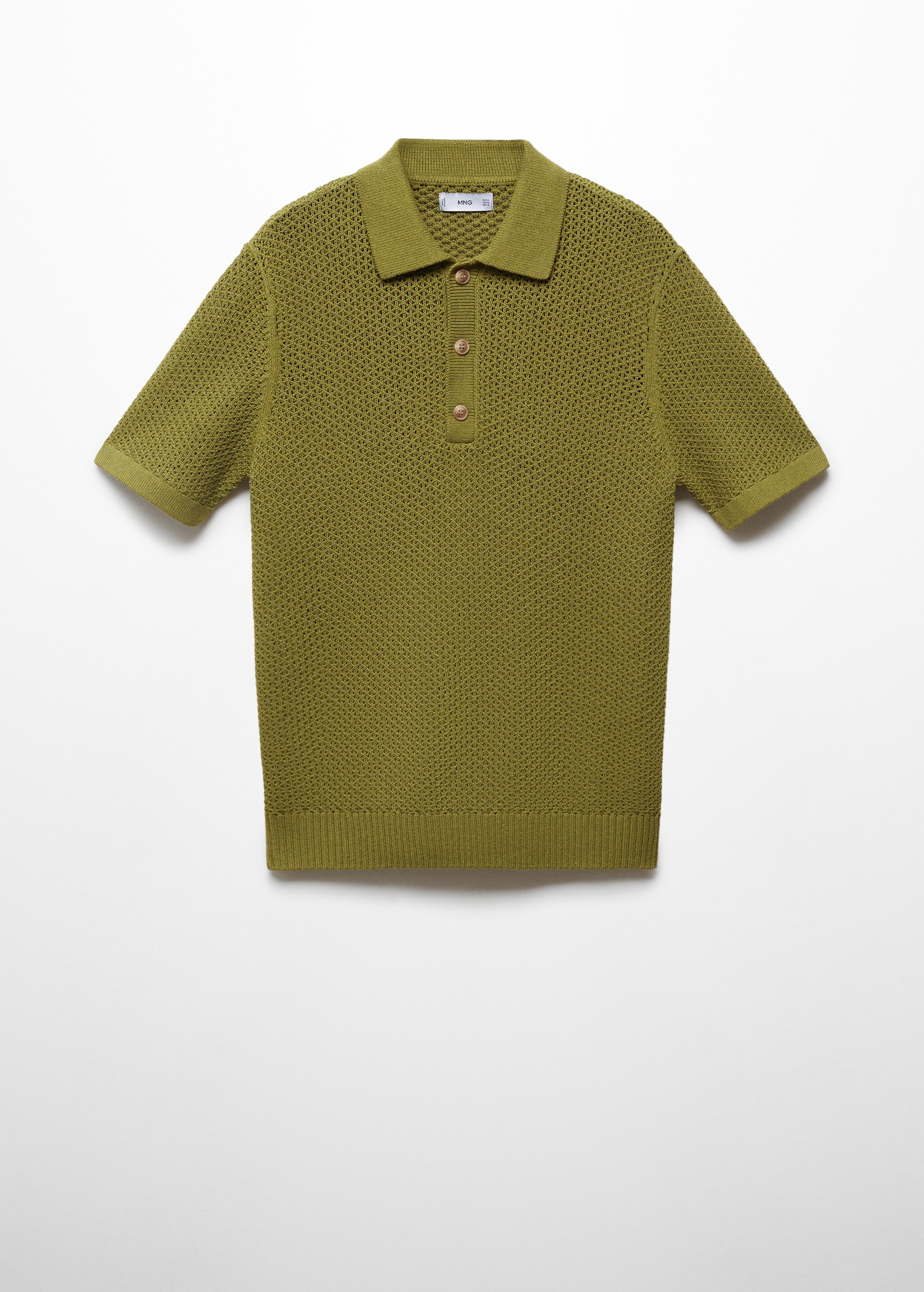 Braided knit polo shirt - Article without model