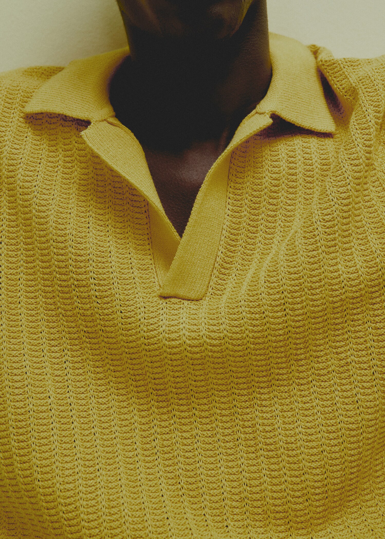 Braided knit polo shirt - รายละเอียดของสินค้า 5