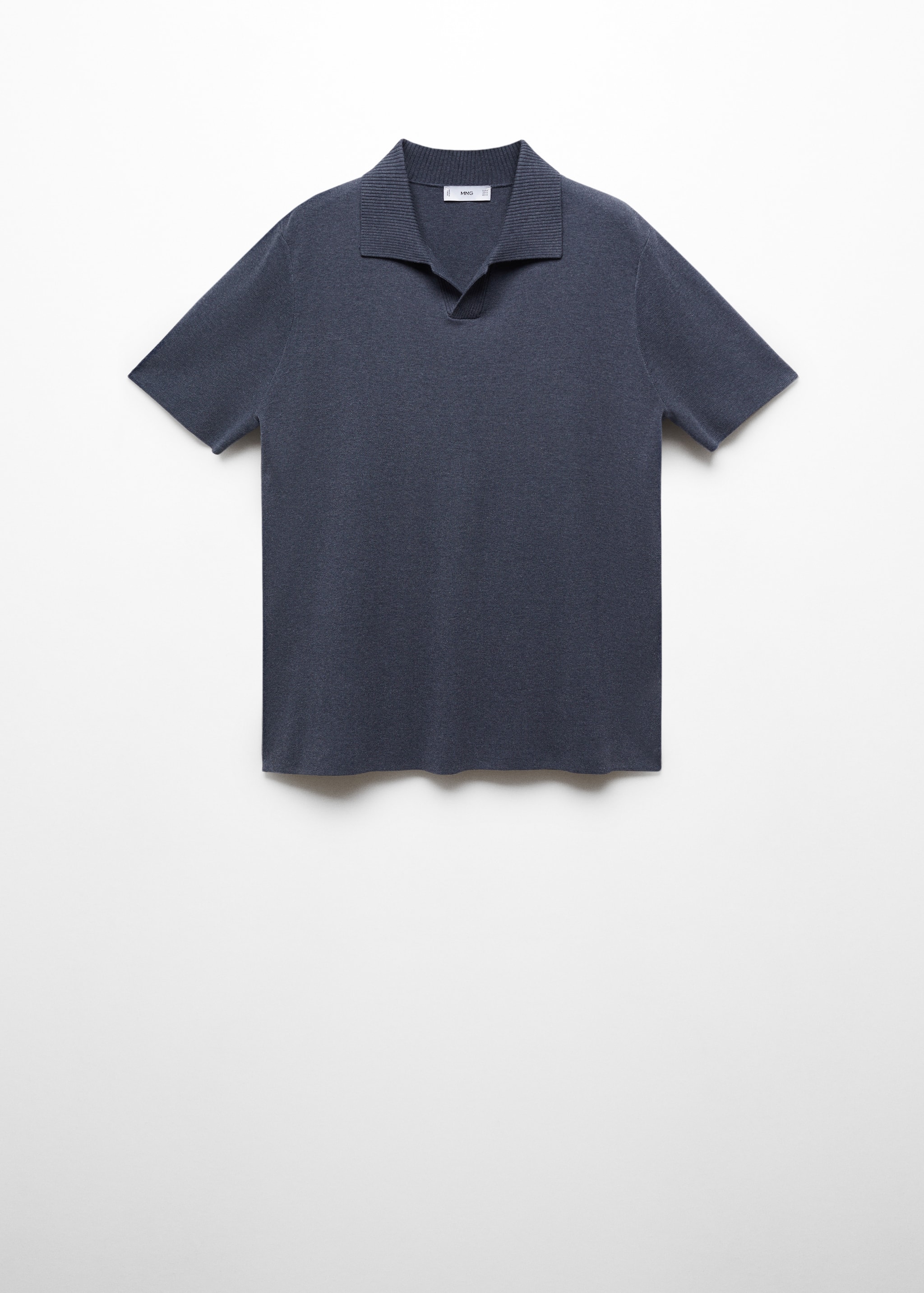 Fine knit cotton polo shirt - Article without model