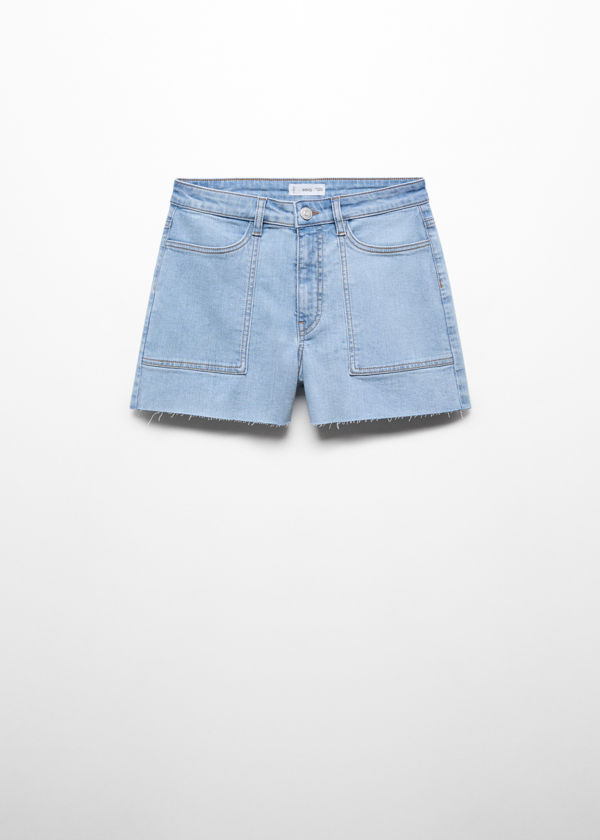 Medium-waist denim shorts - Товар без моделі