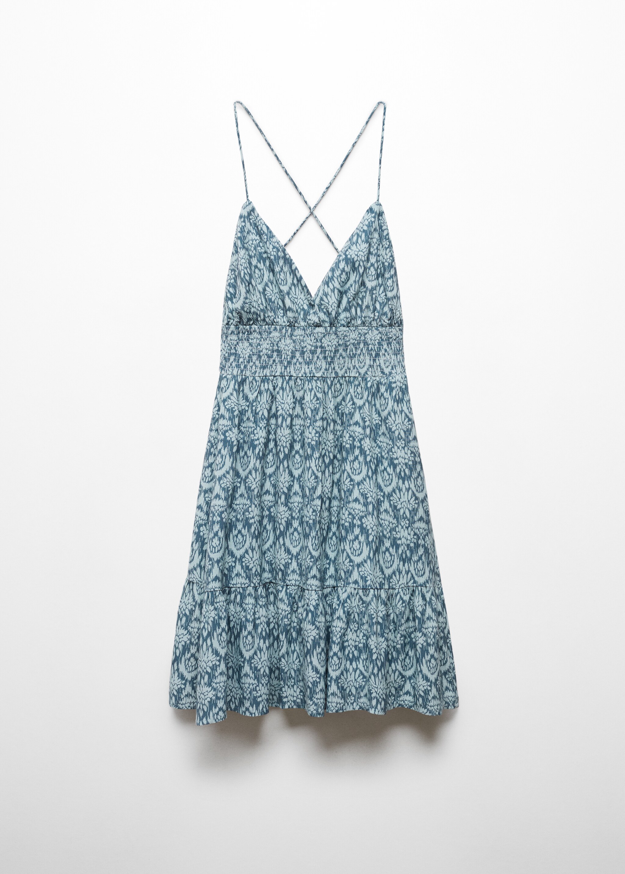 Gemustertes Kleid mit Raffdetail - Artikel ohne Model