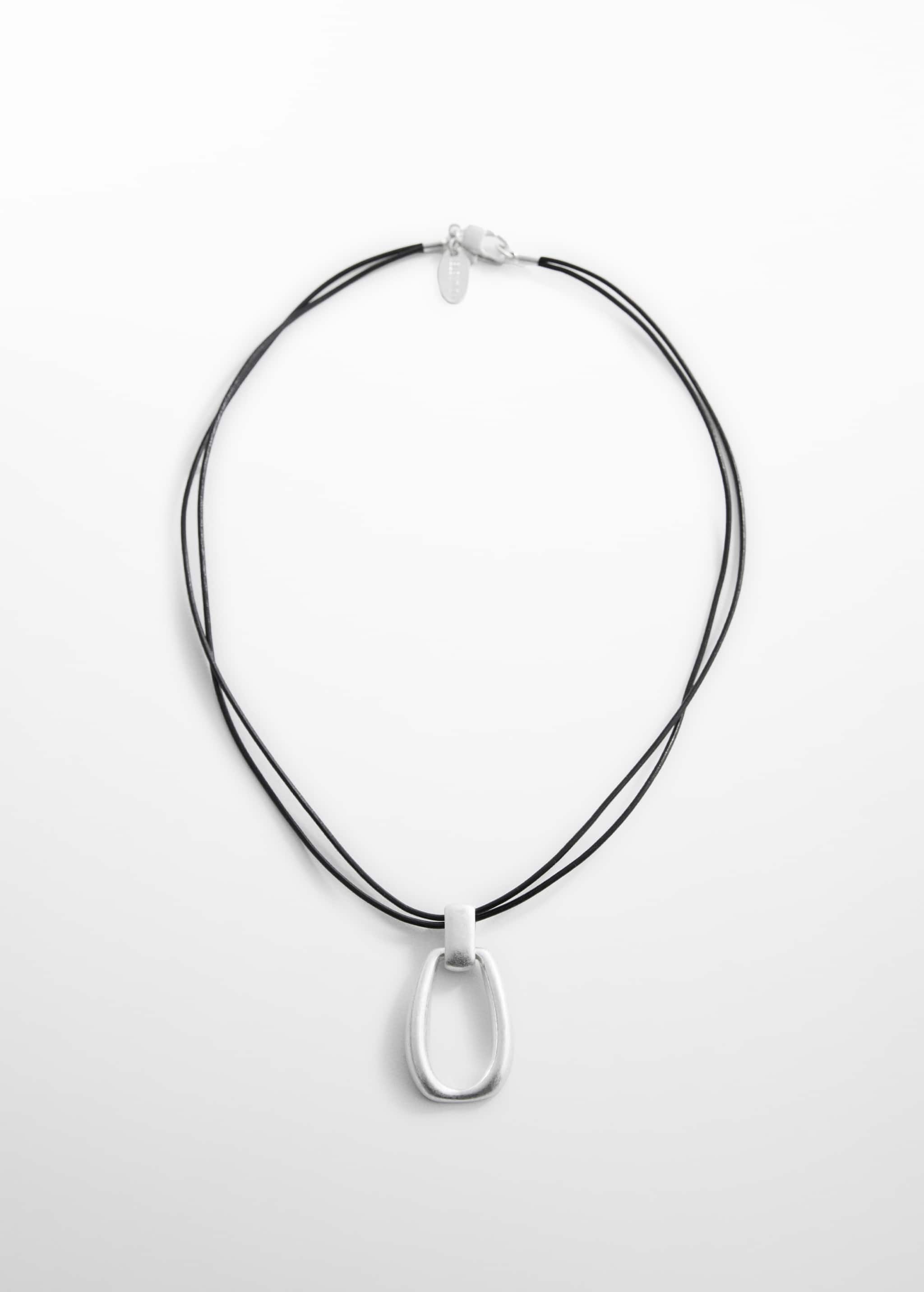 Metal pendant leather necklace - Article without model