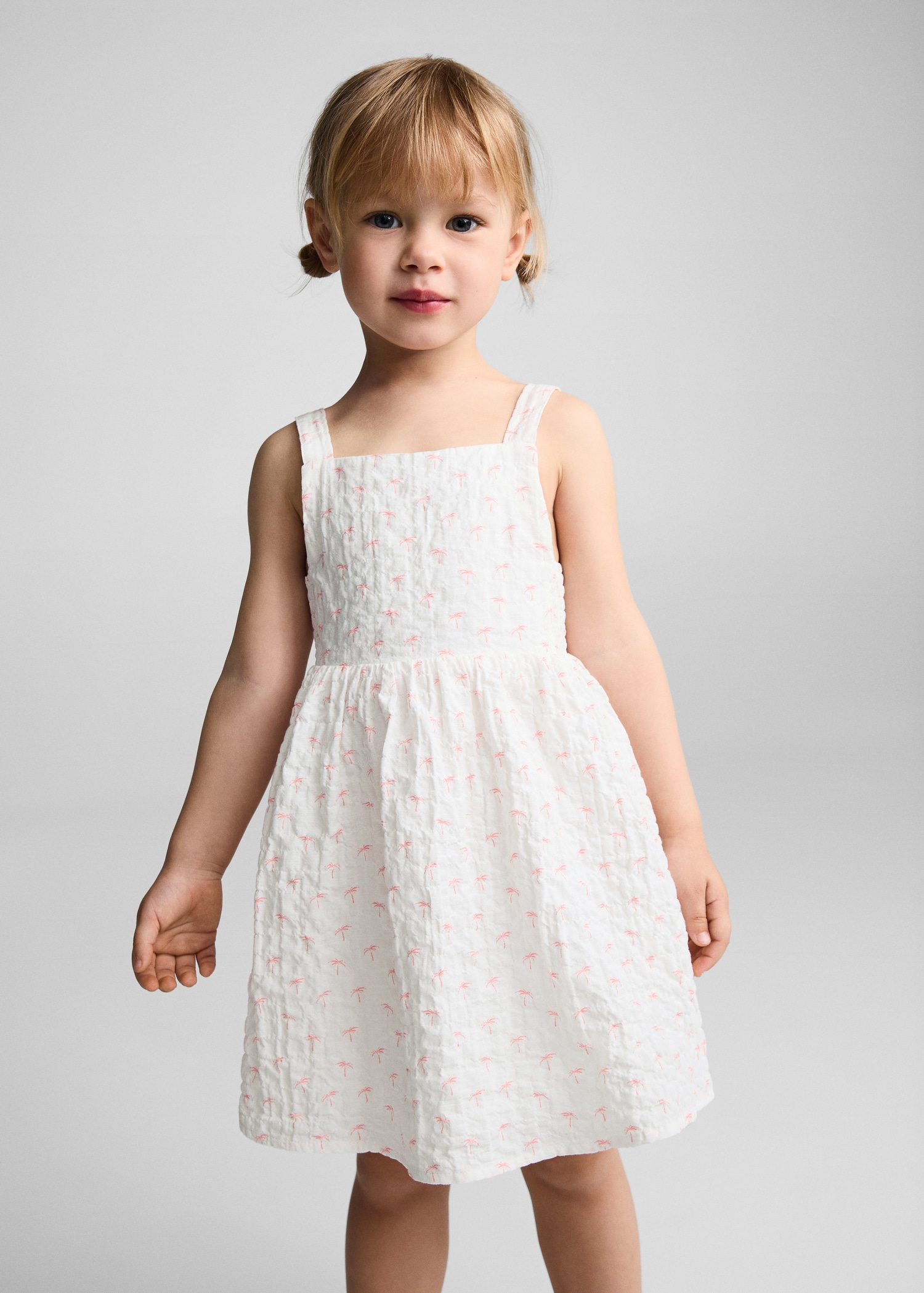 Printed cotton dress Kids MANGO Azerbaijan - Main Image