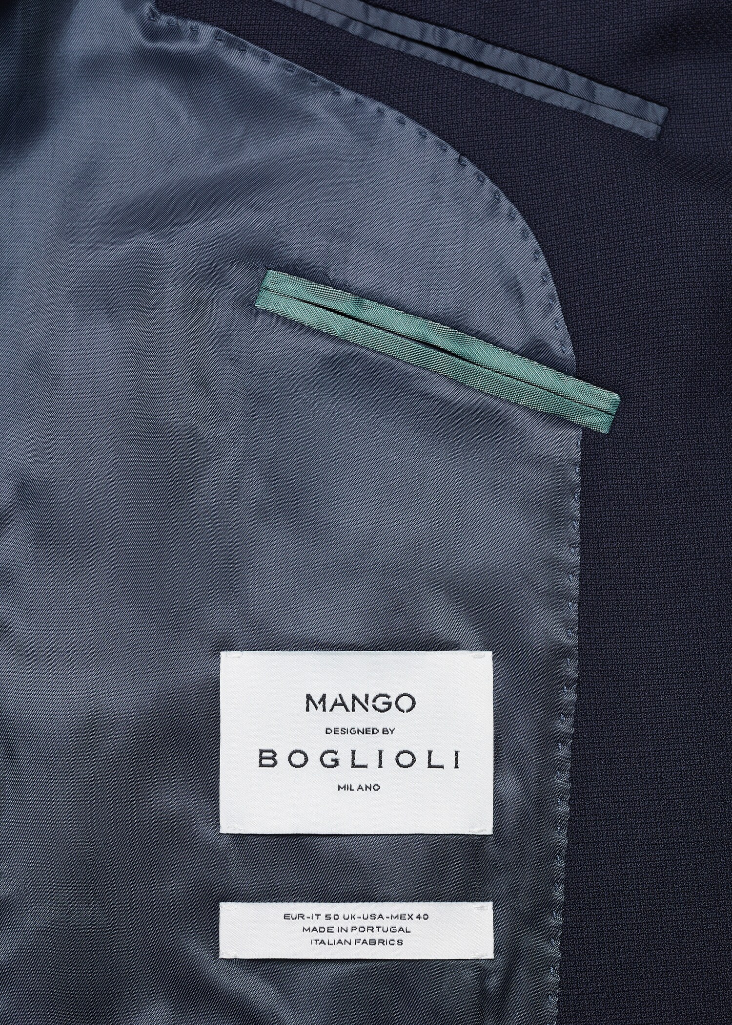 100% Italian virgin wool slim-fit suit jacket - Details of the article 0