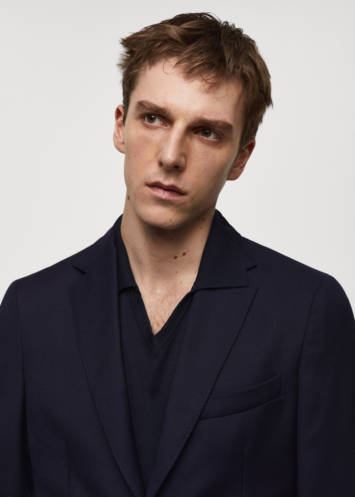 100% Italian virgin wool slim-fit suit jacket - Details of the article 1