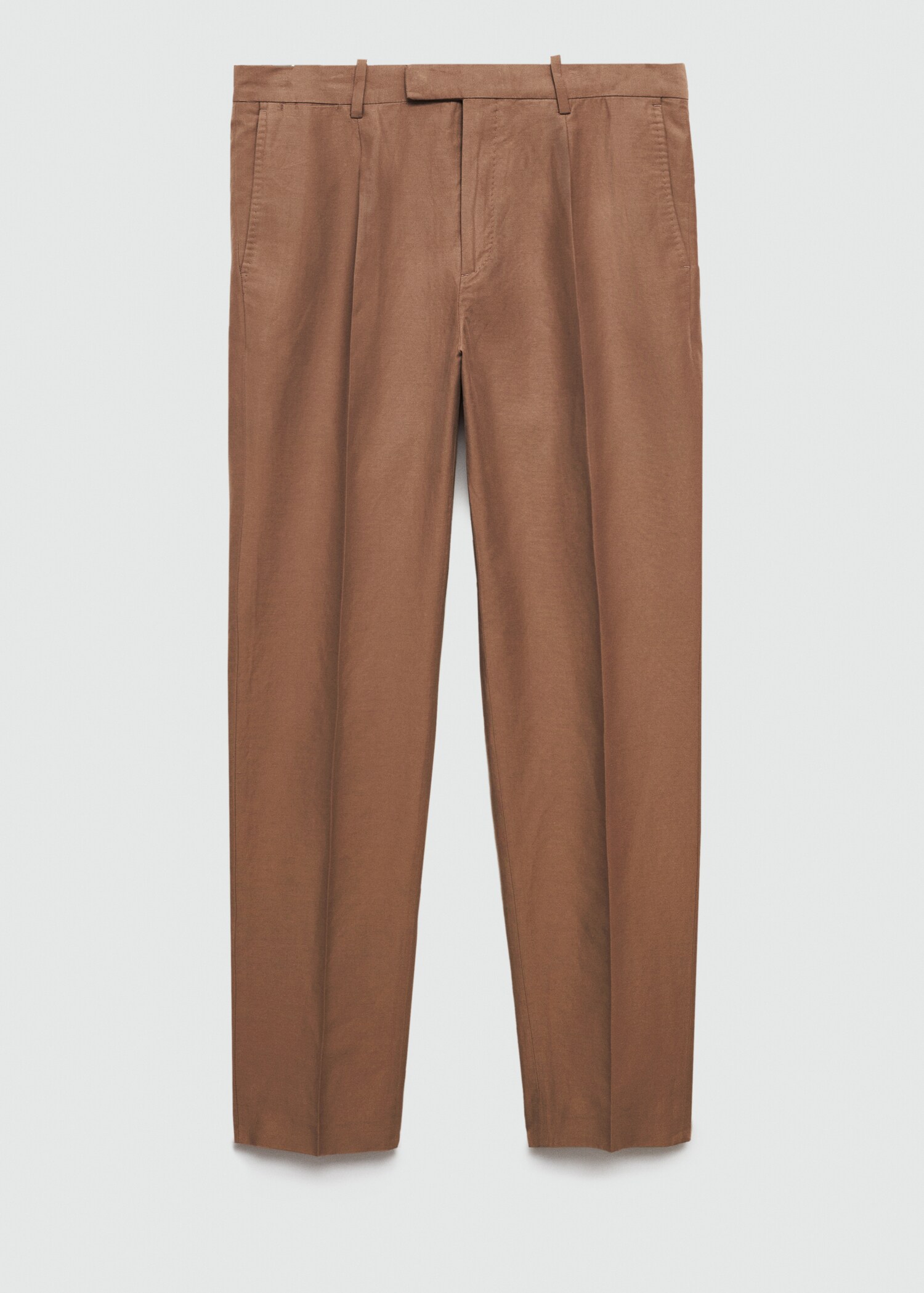 Slim fit cotton and linen suit pants - Article without model