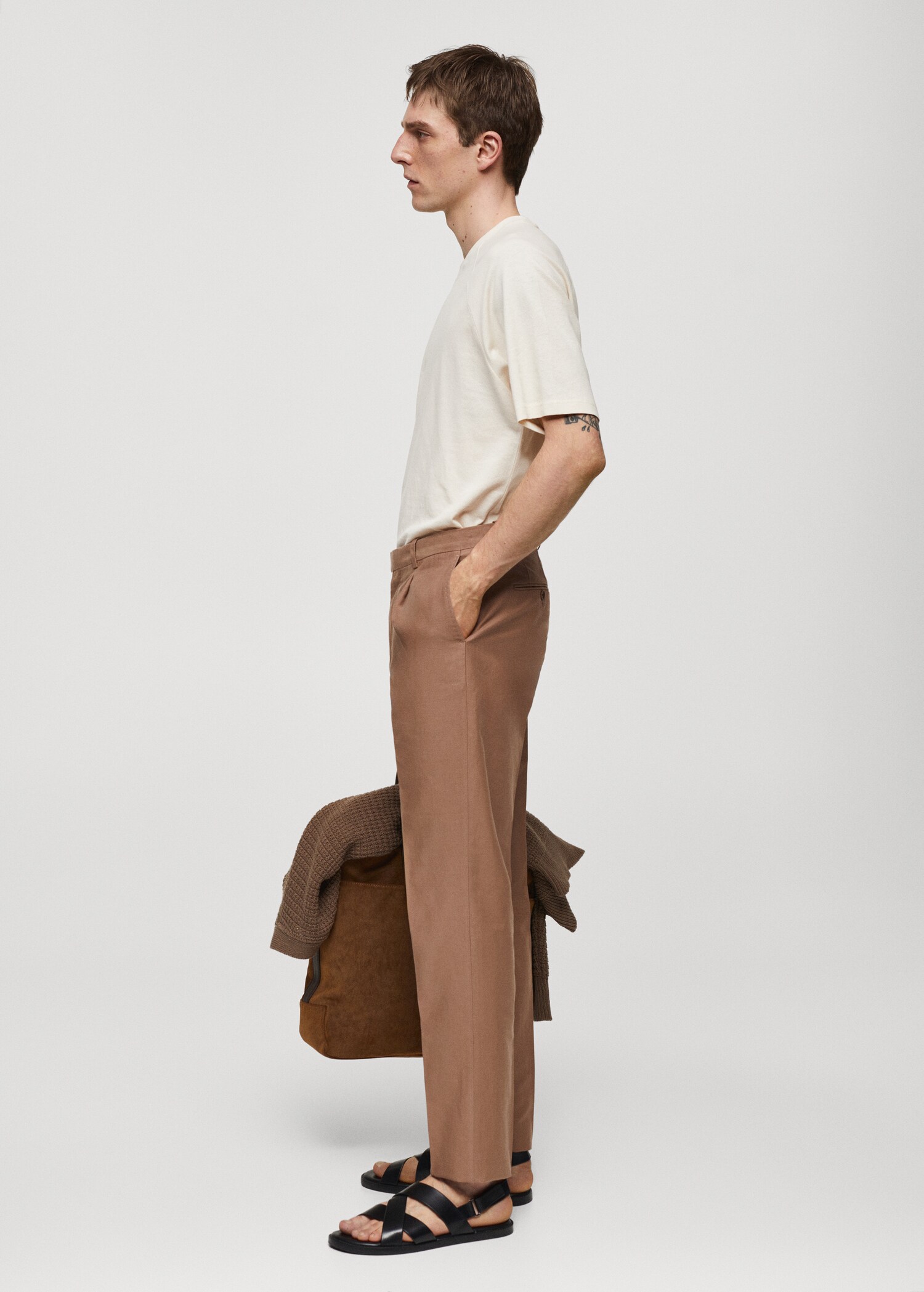 Pantalon costume slim-fit coton lin - Détail de l'article 2