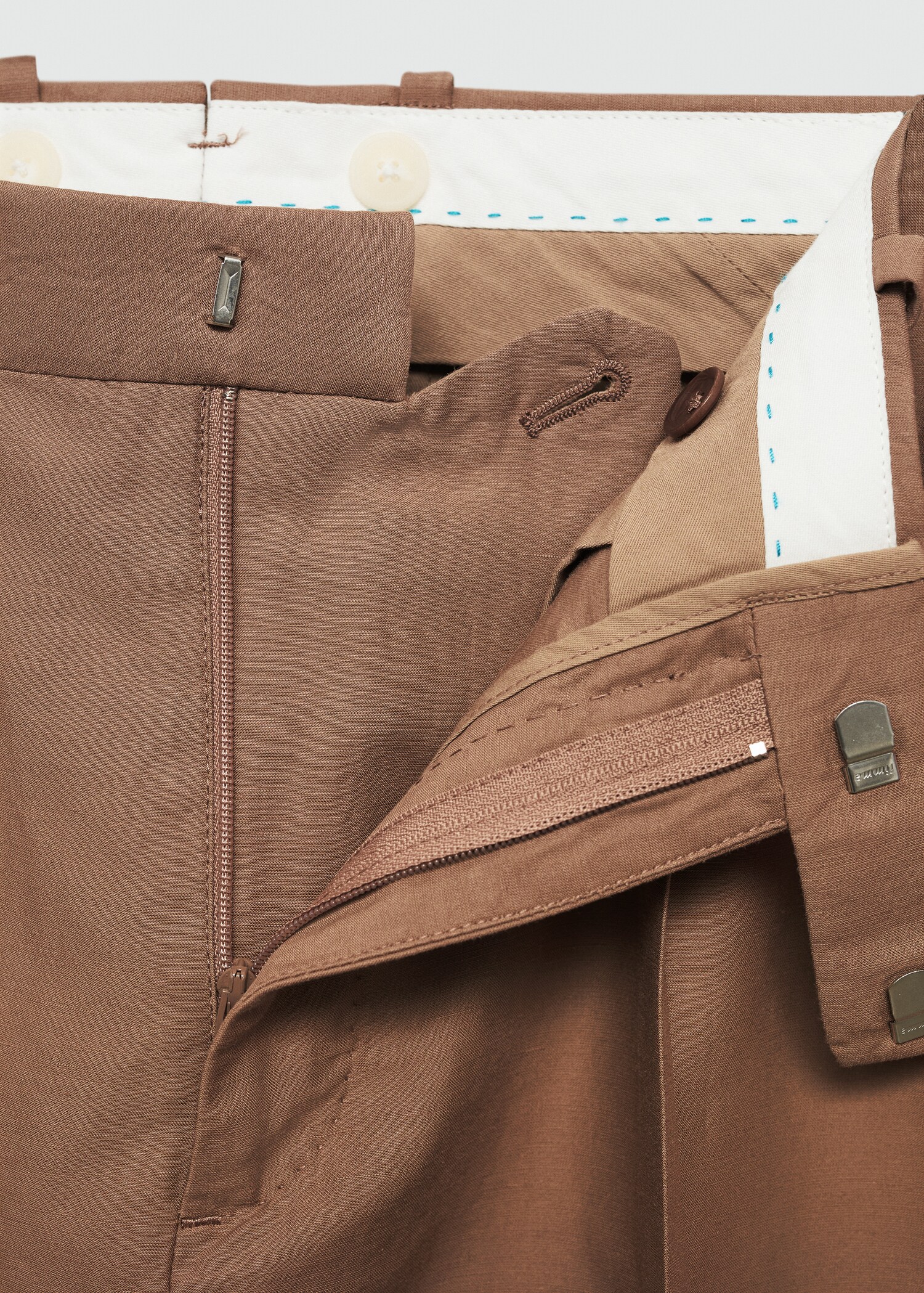 Pantalon costume slim-fit coton lin - Détail de l'article 8