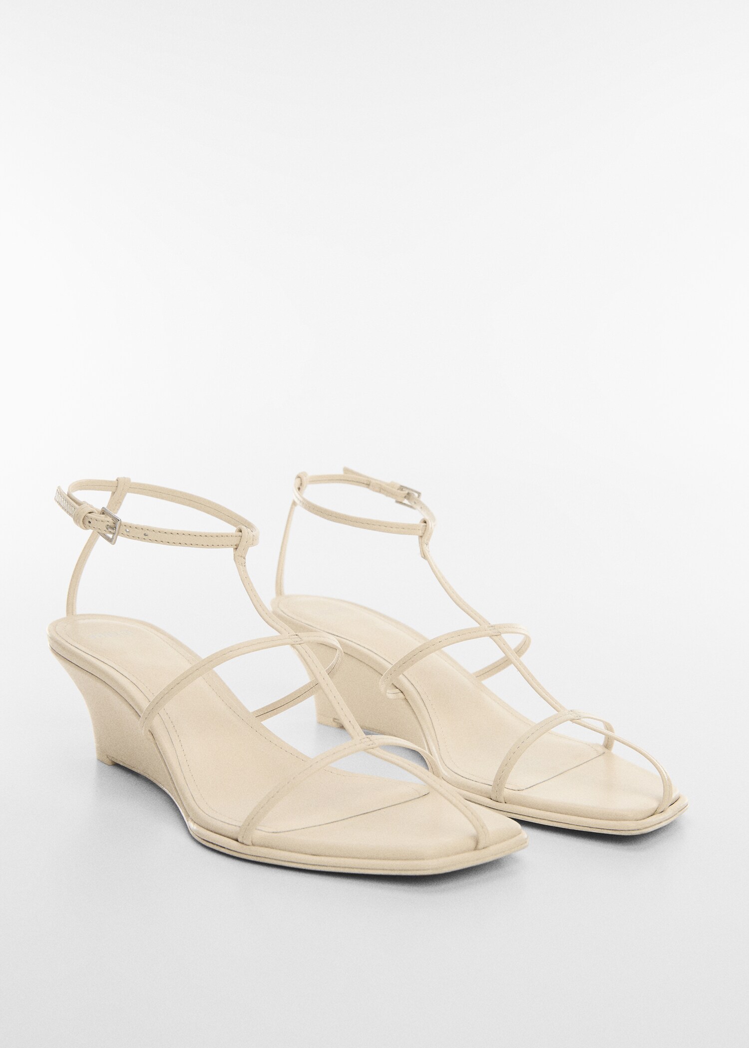 Leather straps sandals - Medium plane