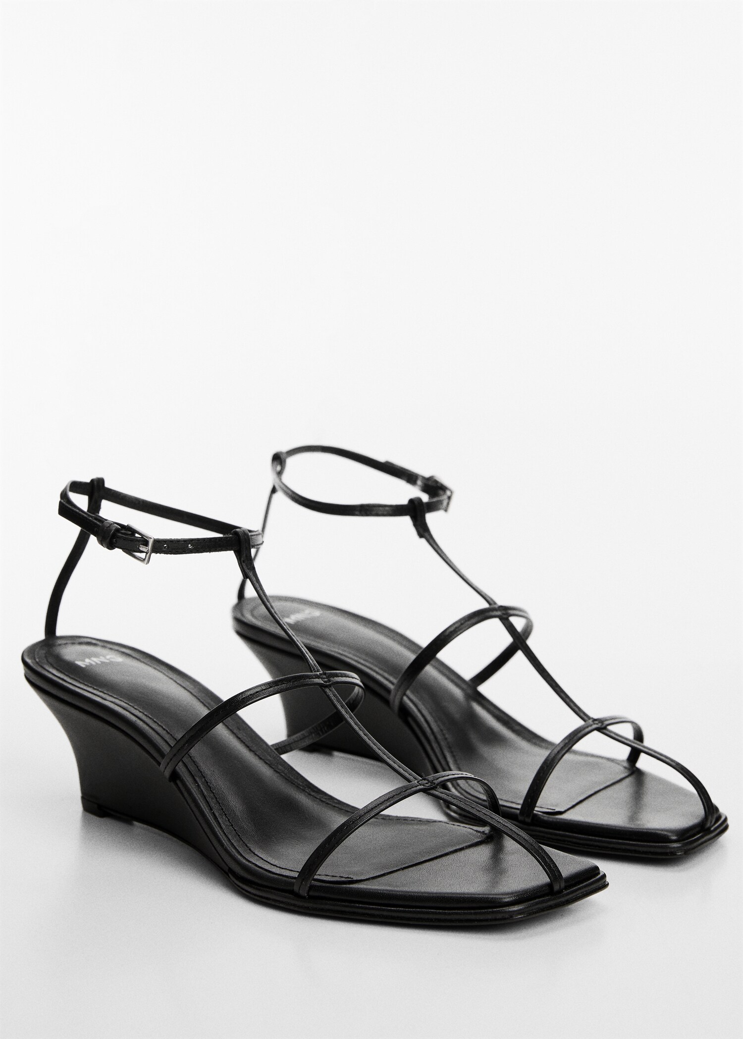 Leather straps sandals - Medium plane