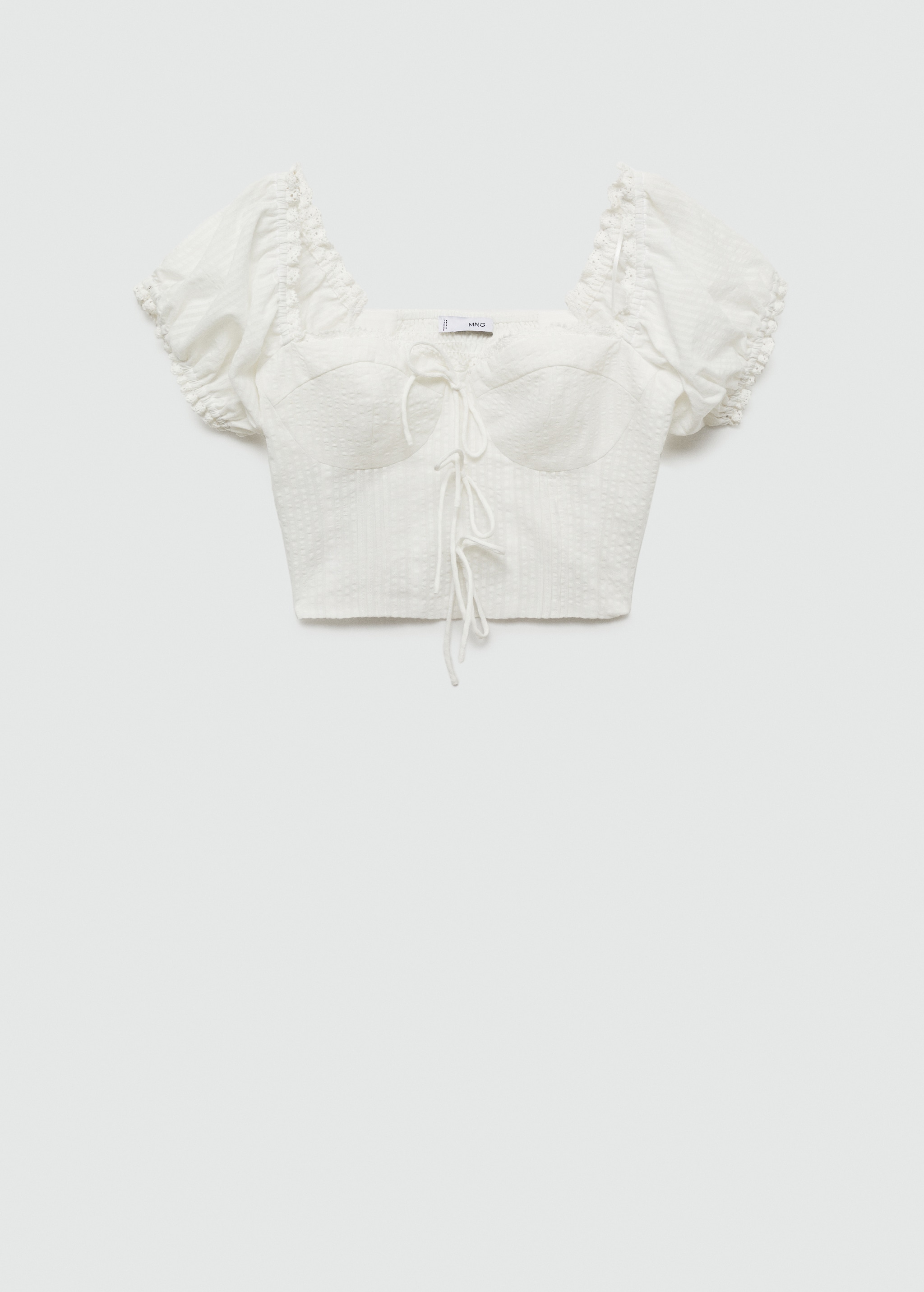  Crop blouse with bow detail - Article without model