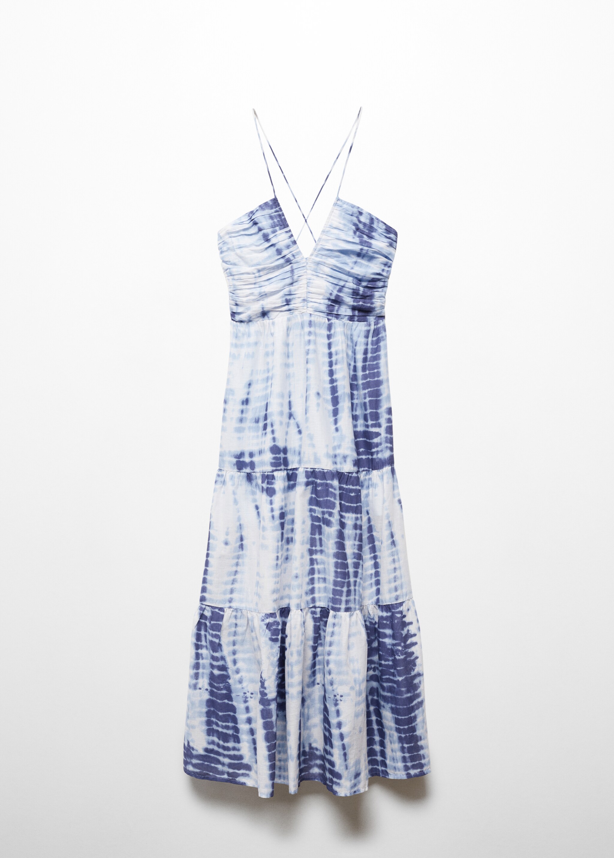 Gemustertes Kleid mit V-Ausschnitt - Artikel ohne Model