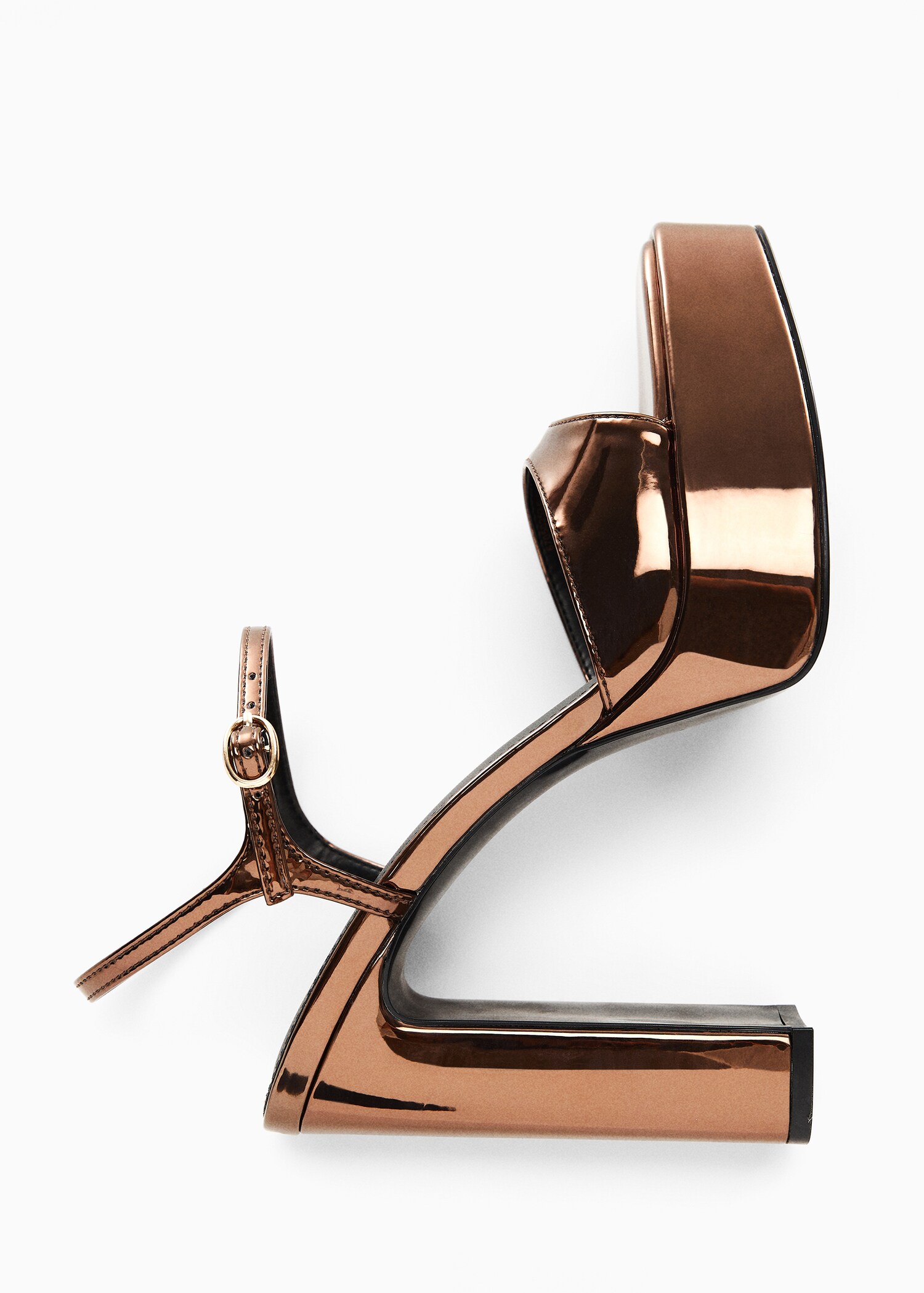 Metallic platform sandal - Детальніше про товар 5