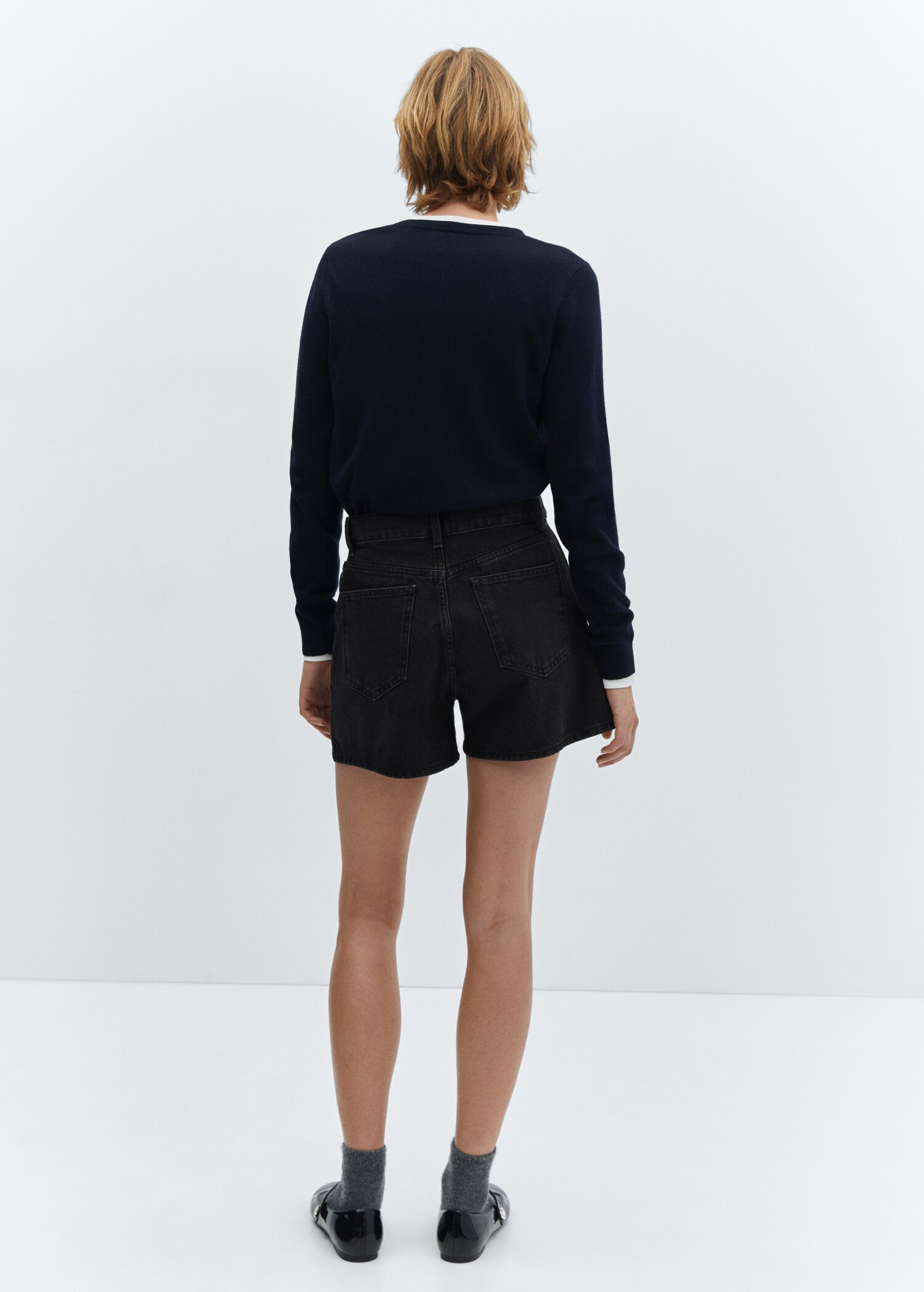 Short denim vita alta - Retro dell'articolo