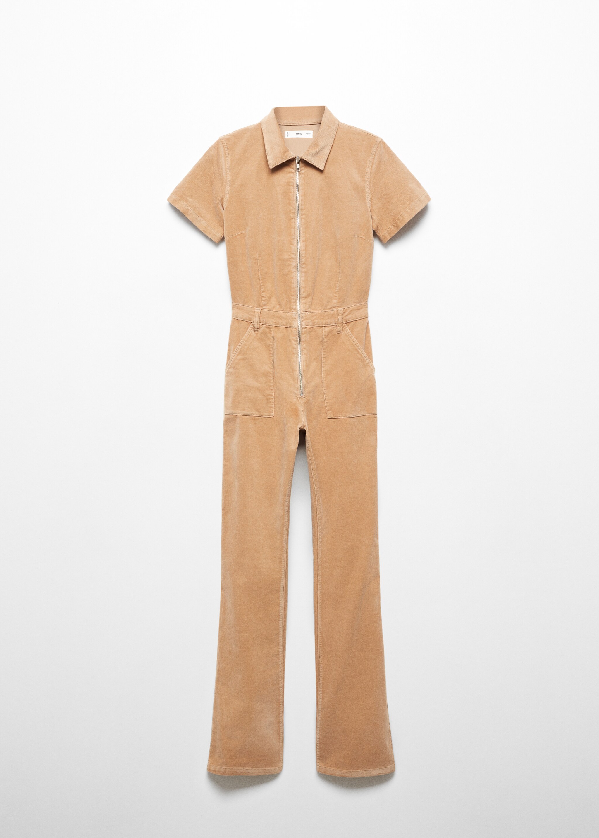 Corduroy jumpsuit with zipper - Article without model