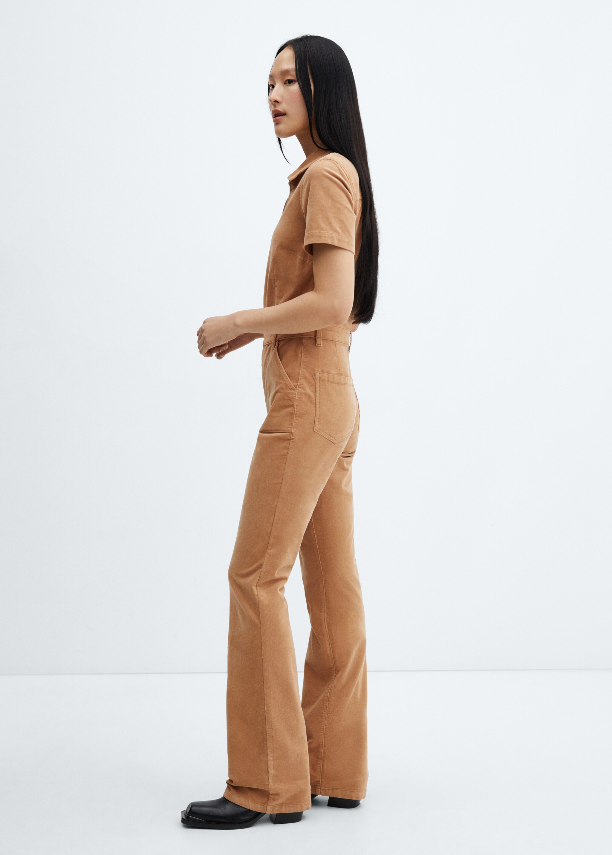 Corduroy jumpsuit with zip - Details of the article 2