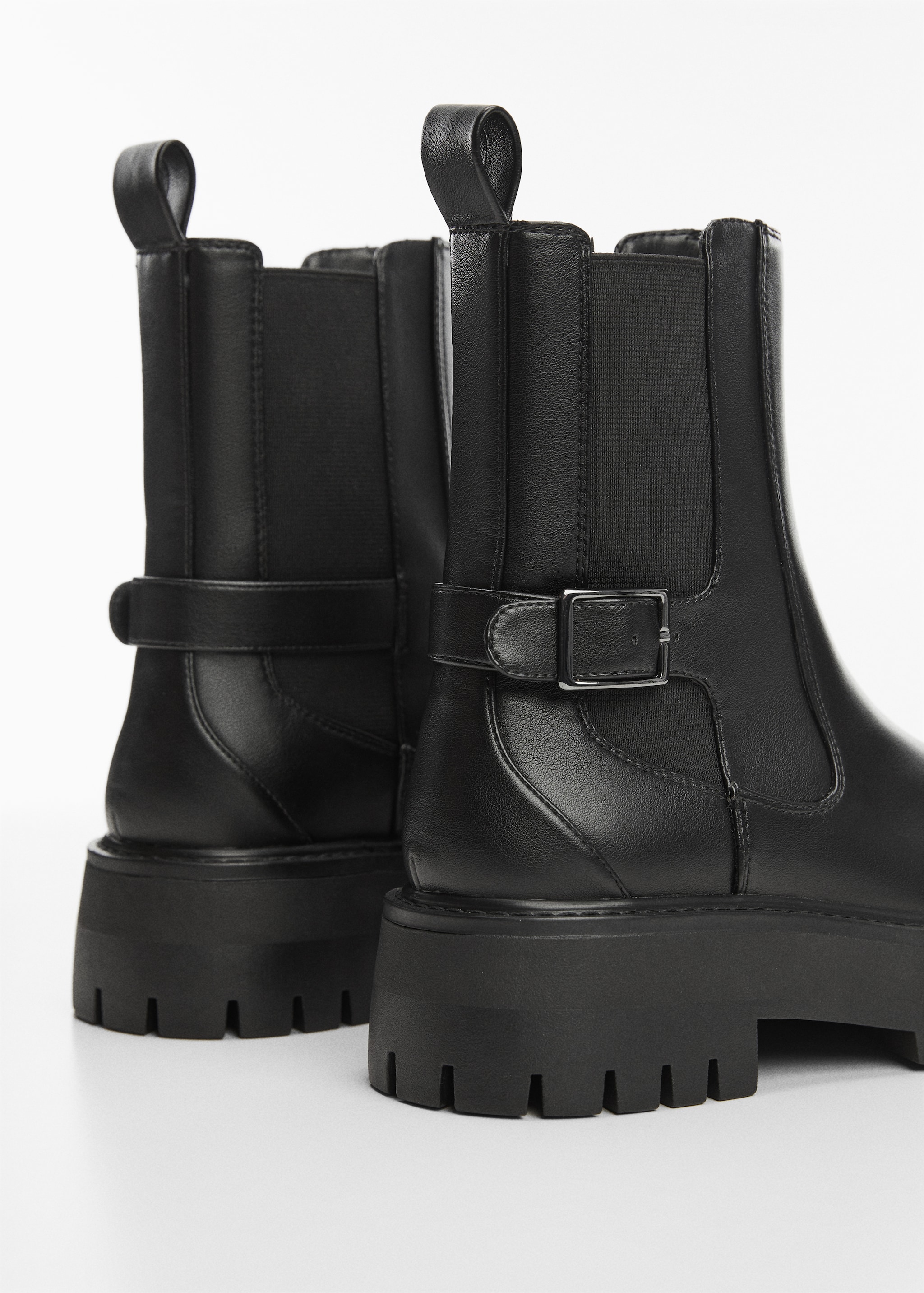 Ankle boots with elastic panel and buckle - Details of the article 1