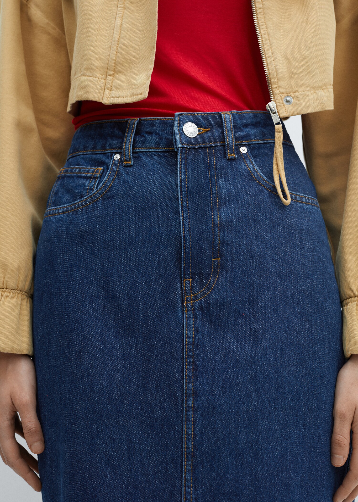 Slit denim skirt - Details of the article 6