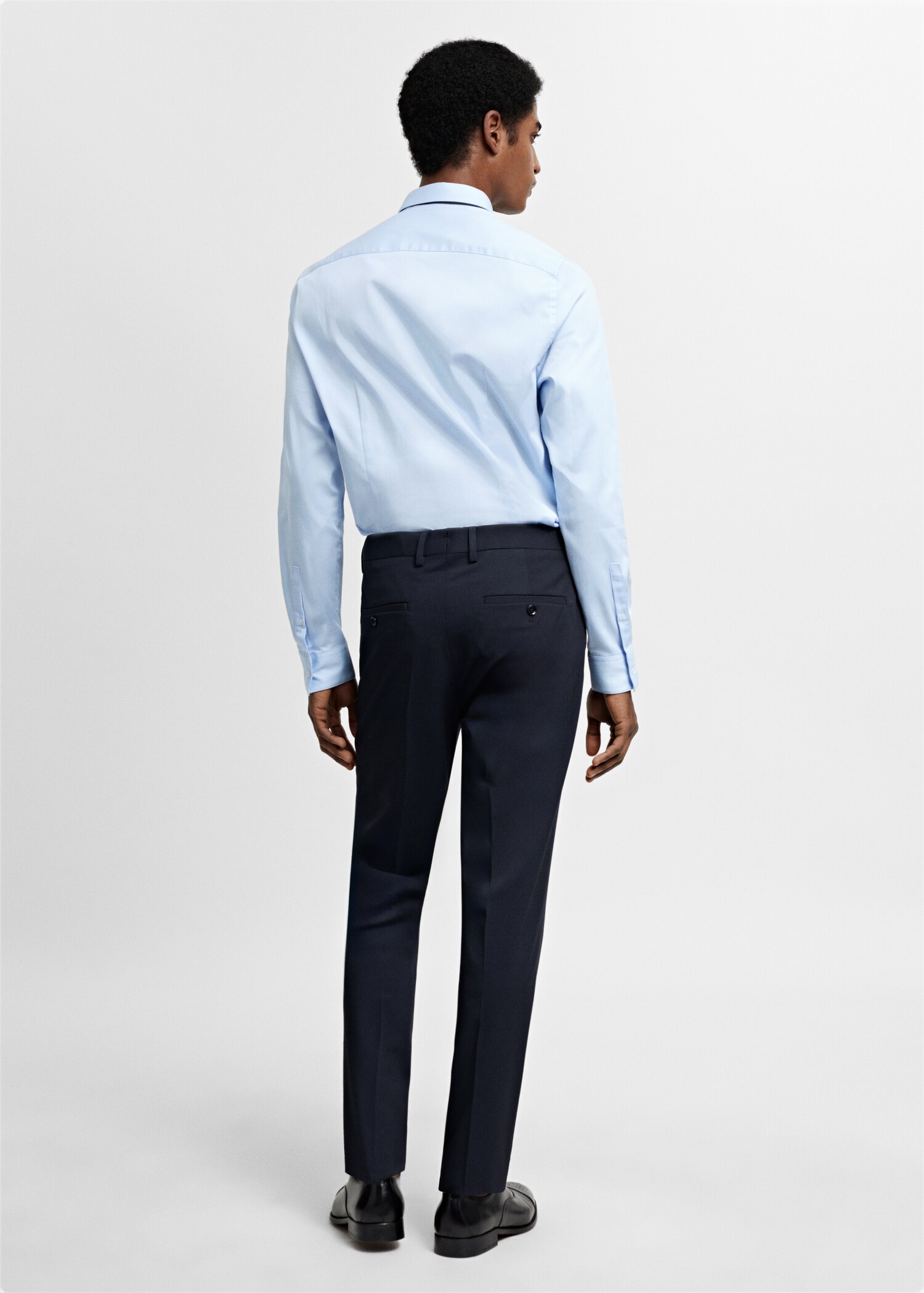 Super slim-fit poplin suit shirt - Reverse of the article