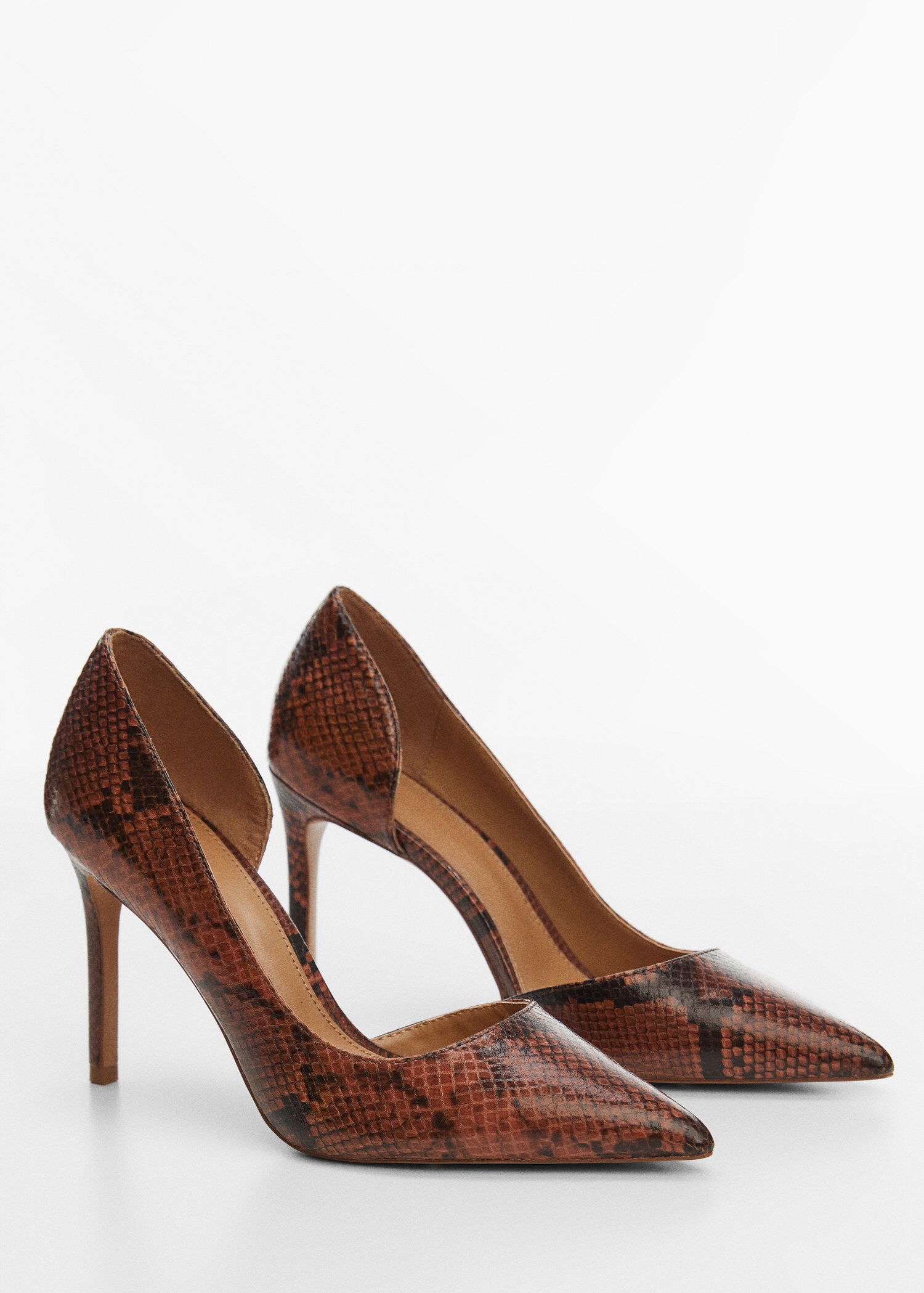 Animal print effect heel shoe - Medium plane