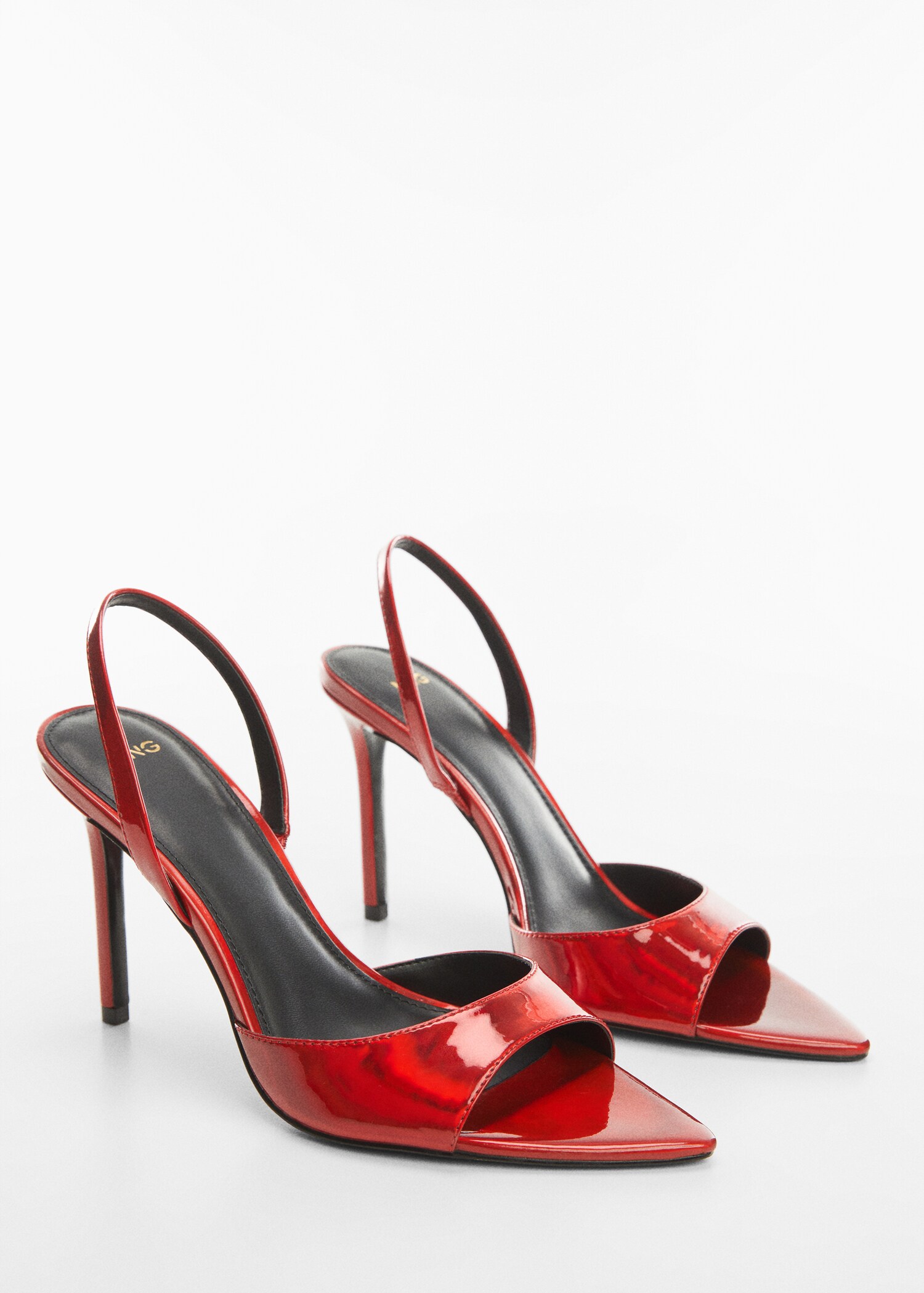 Metallic heel sandals - Medium plane