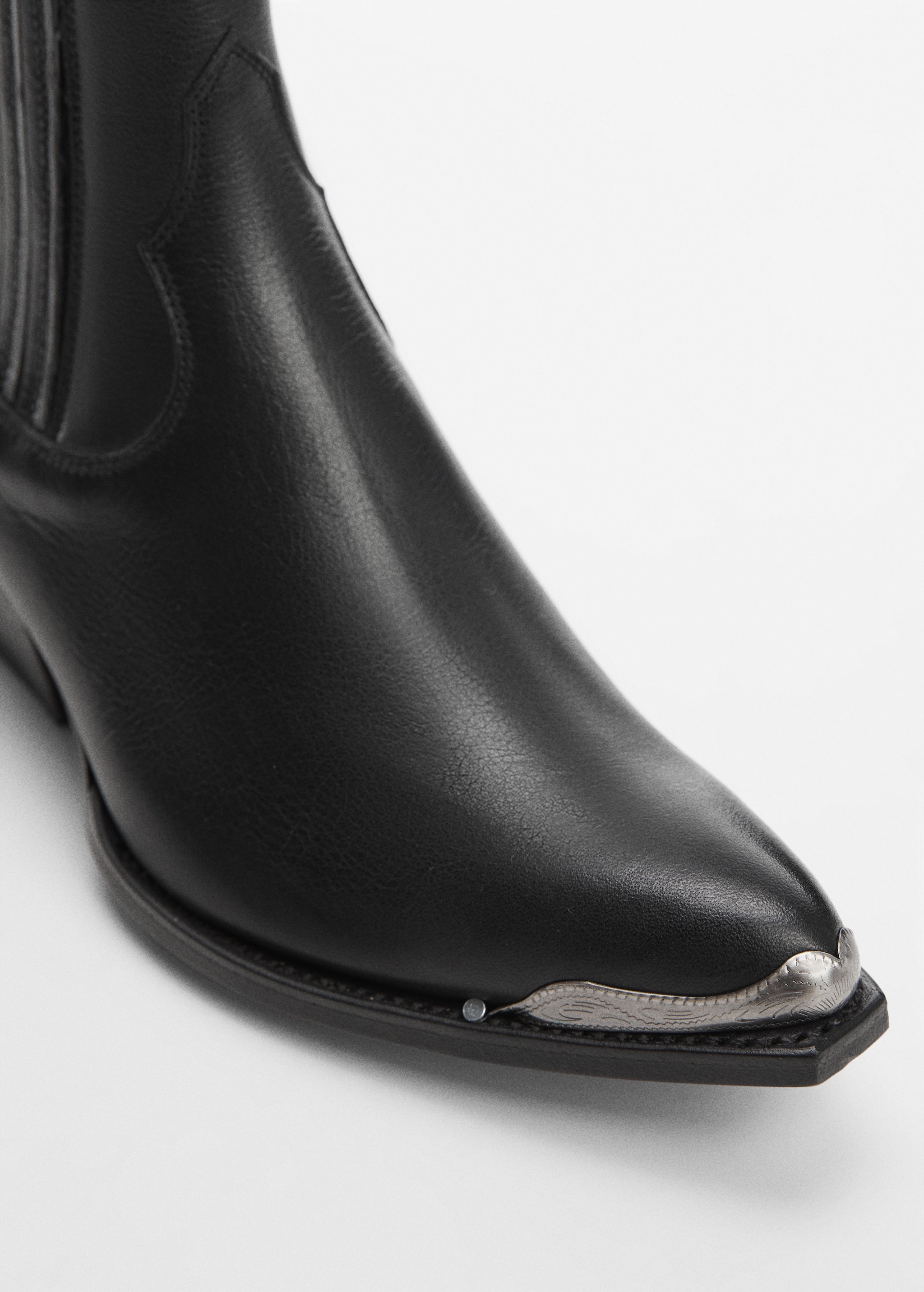 Metallic pointed toe leather ankle boots - Details of the article 2