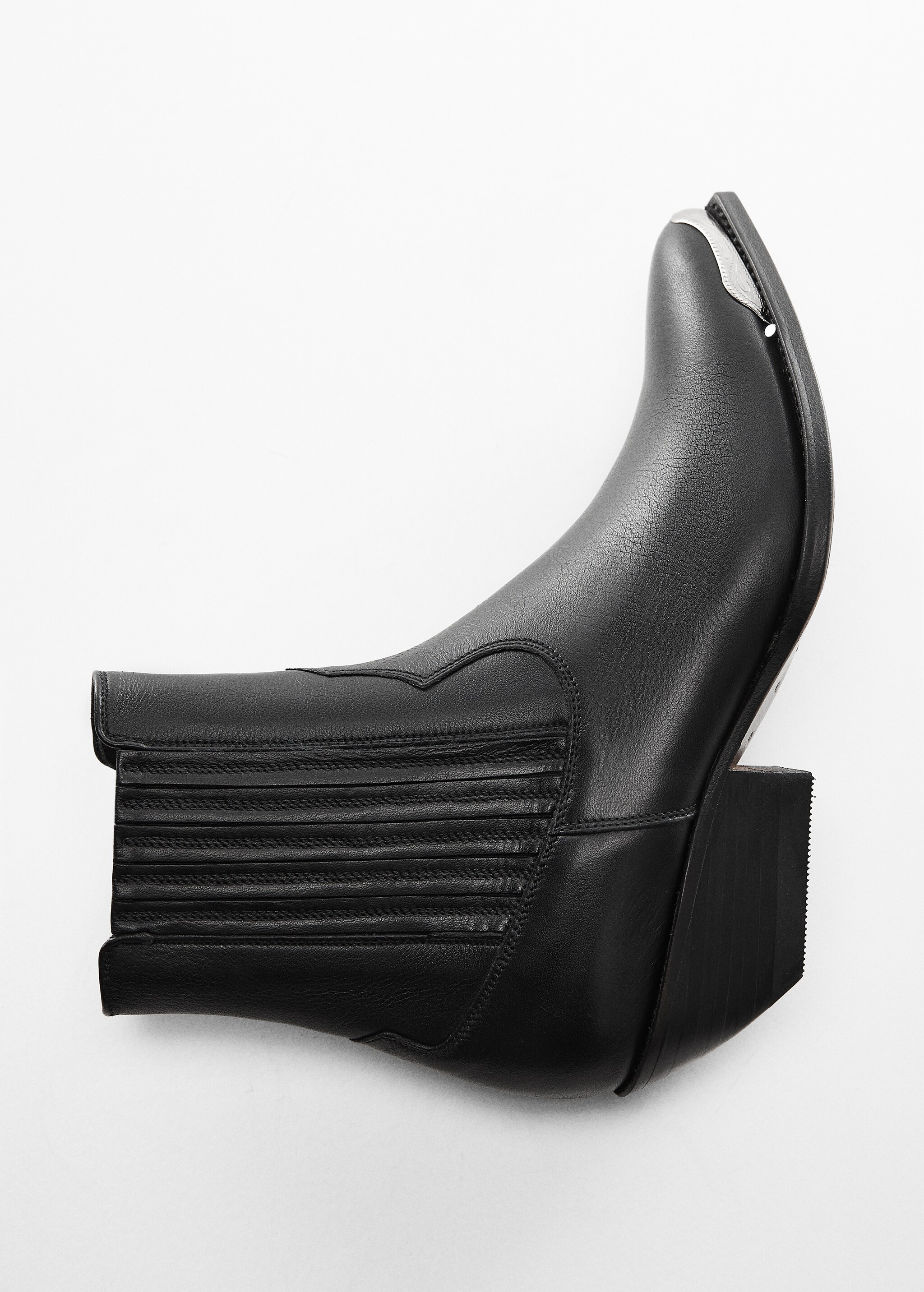 Metallic pointed toe leather ankle boots - Details of the article 5