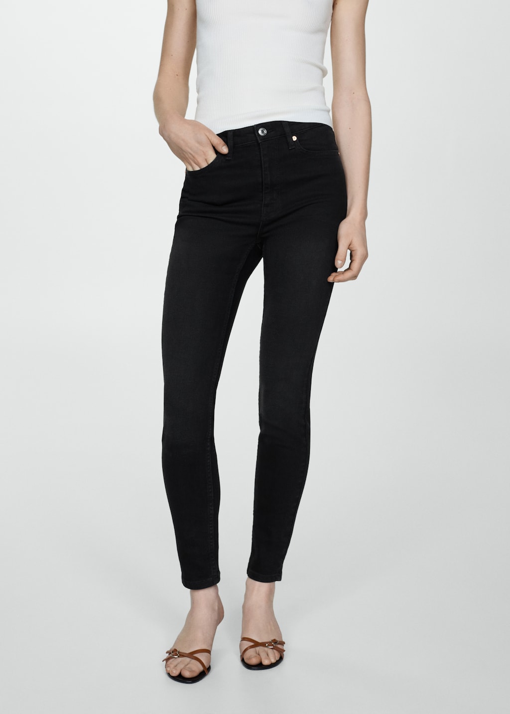 High-rise skinny jeans