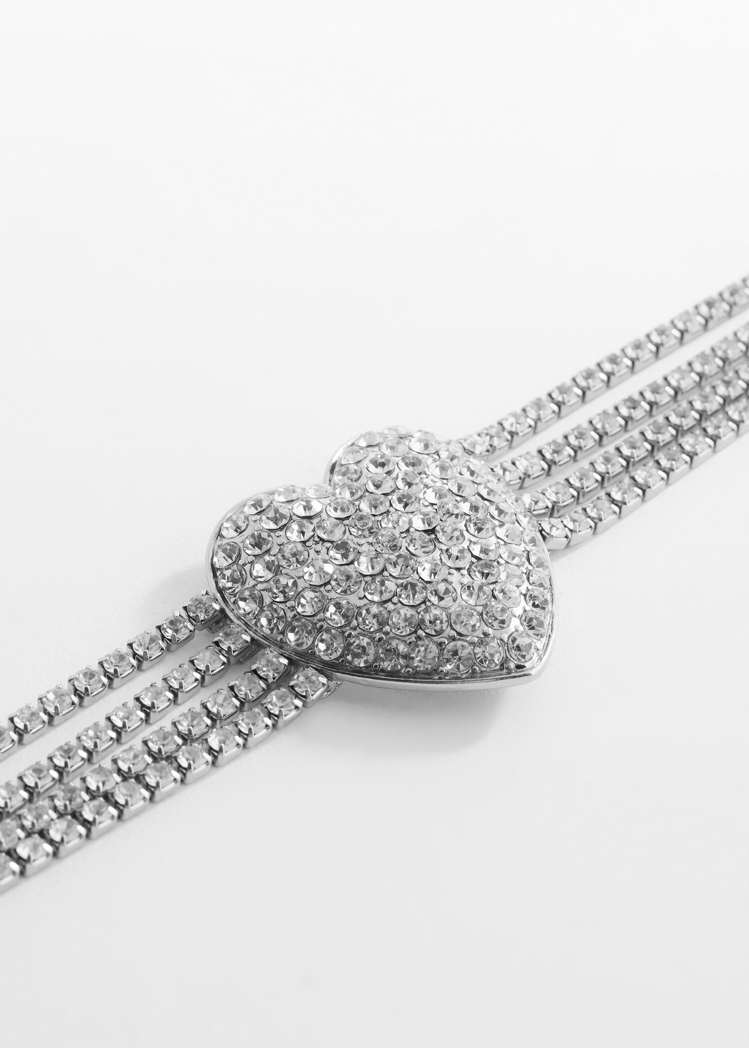 Crystal heart choker - Medium plane