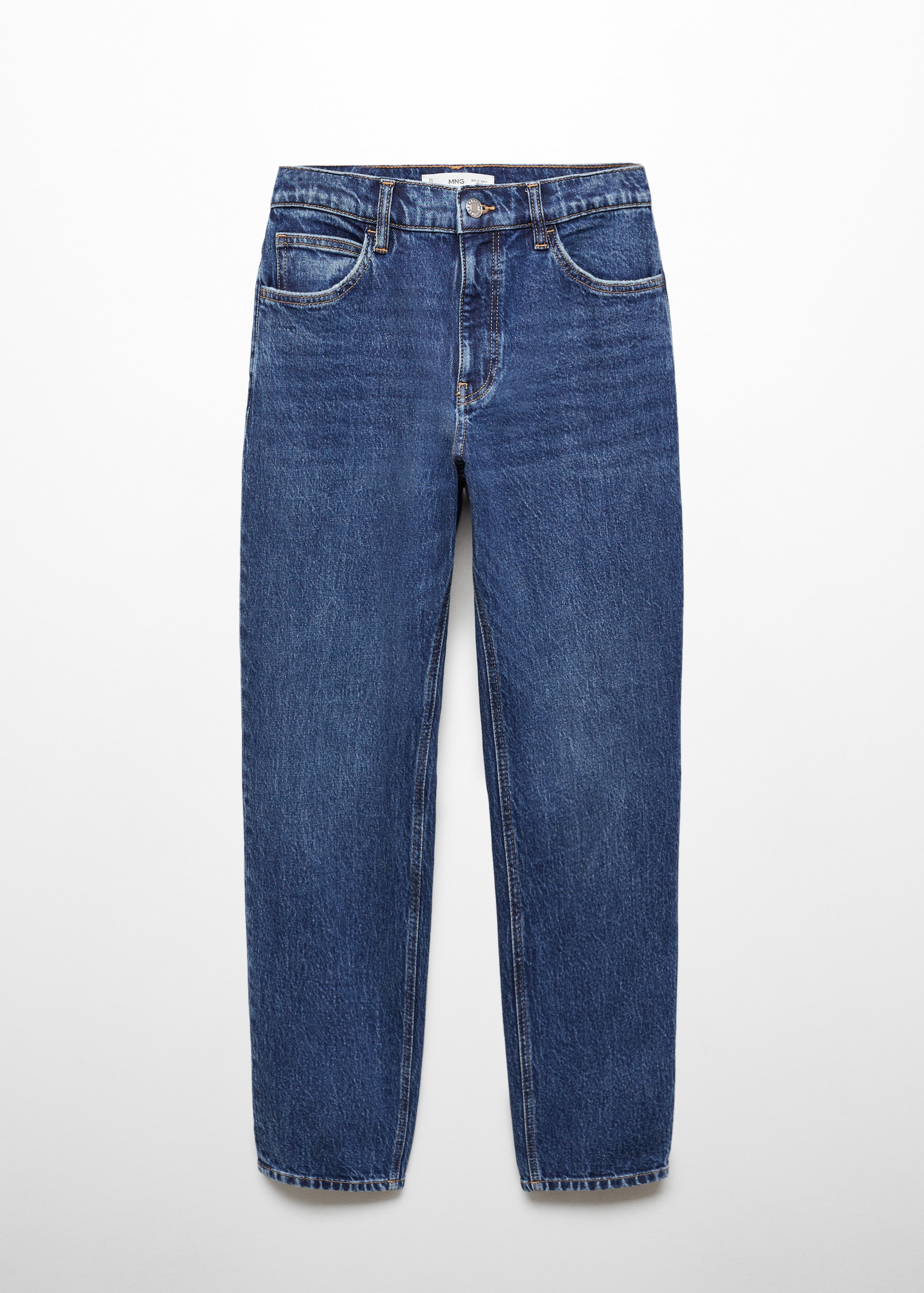 Комфортные джинсы mom с завышенной талией - Изделие без модели