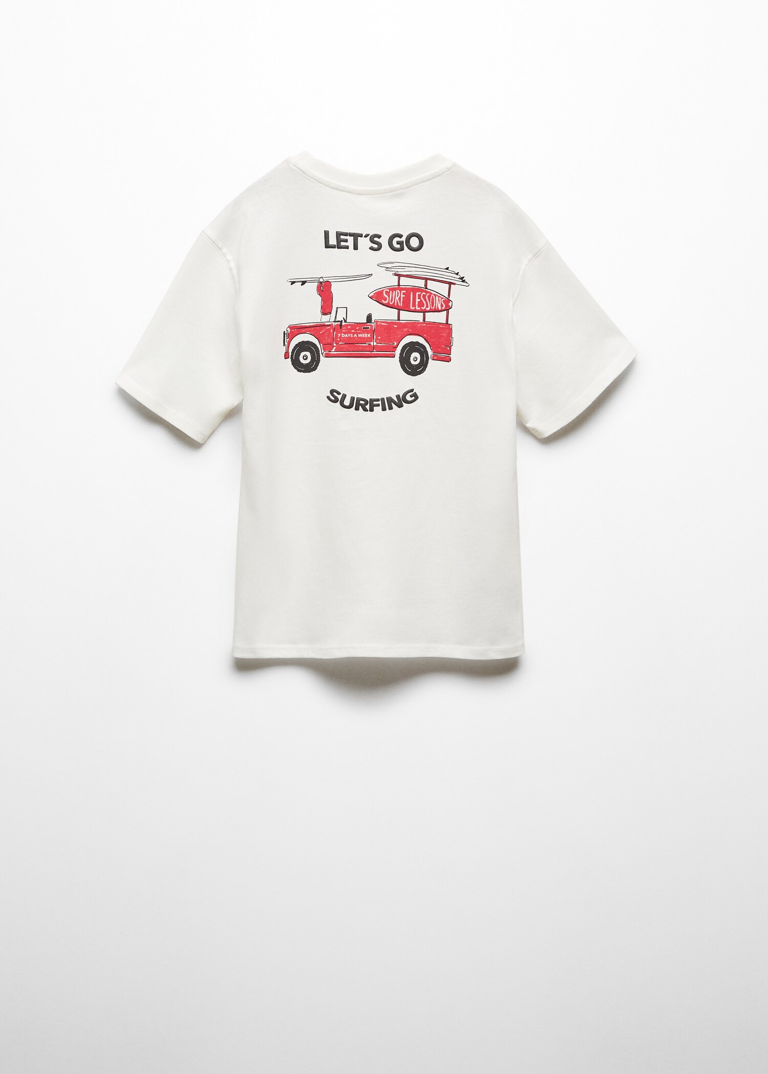 Bedrucktes Baumwoll-T-Shirt - Rückseite des Artikels