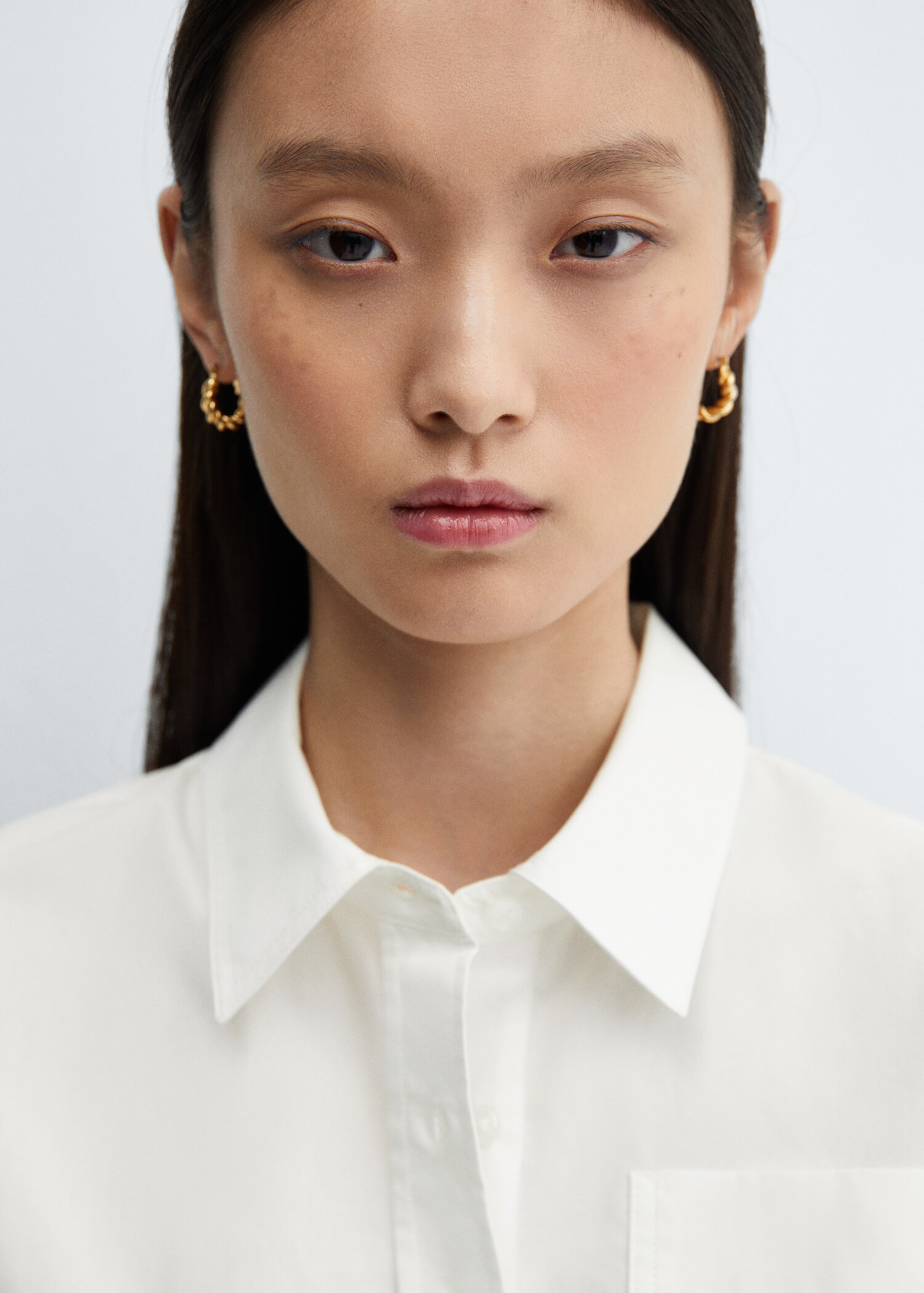 100% cotton crop shirt - Details of the article 1
