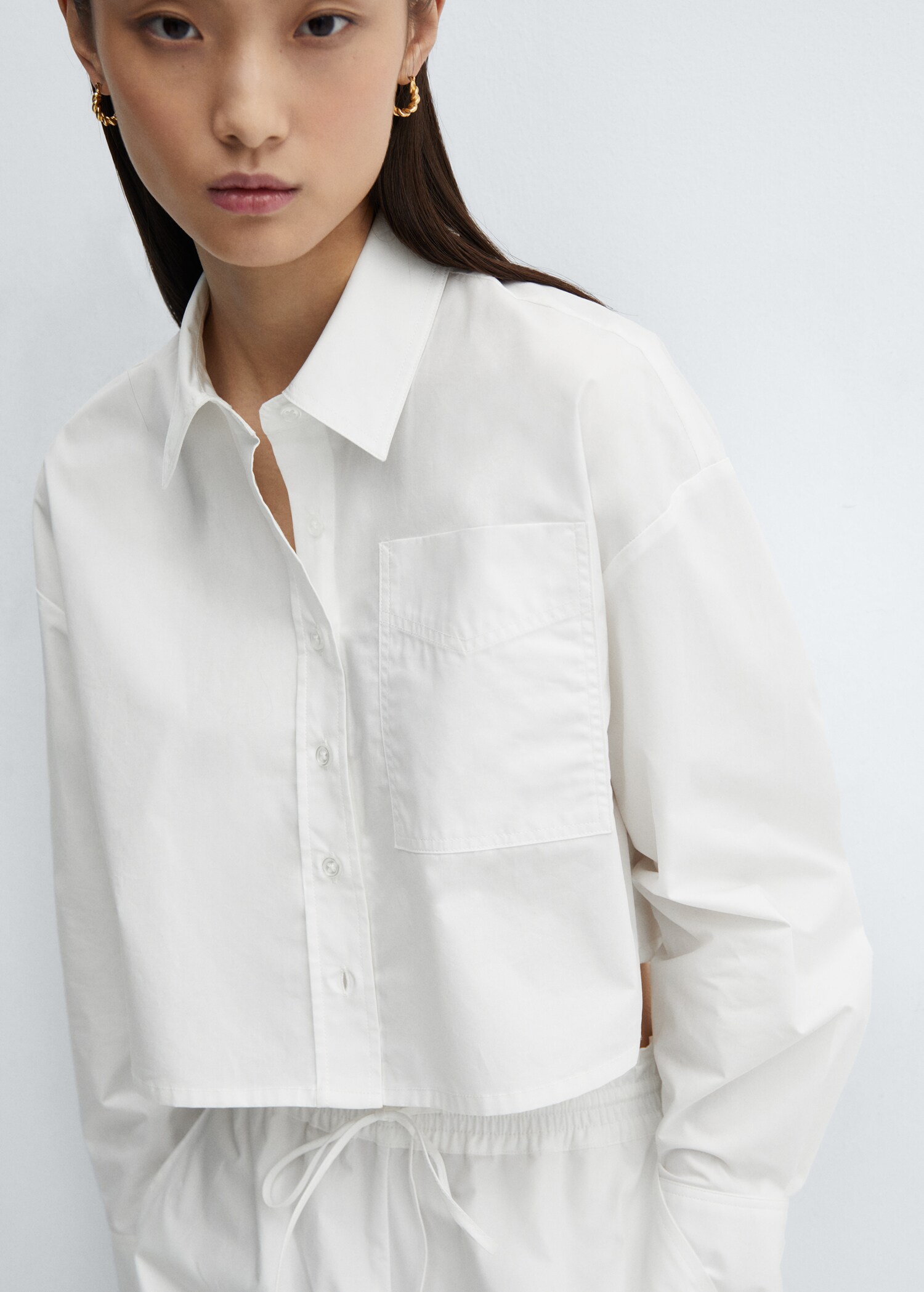 100% cotton crop shirt - Details of the article 6