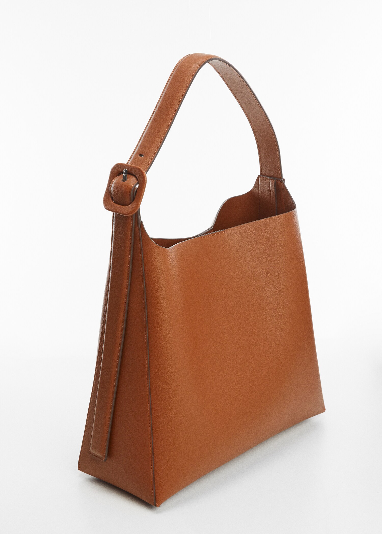 Shopper bag with buckle - Medium plane