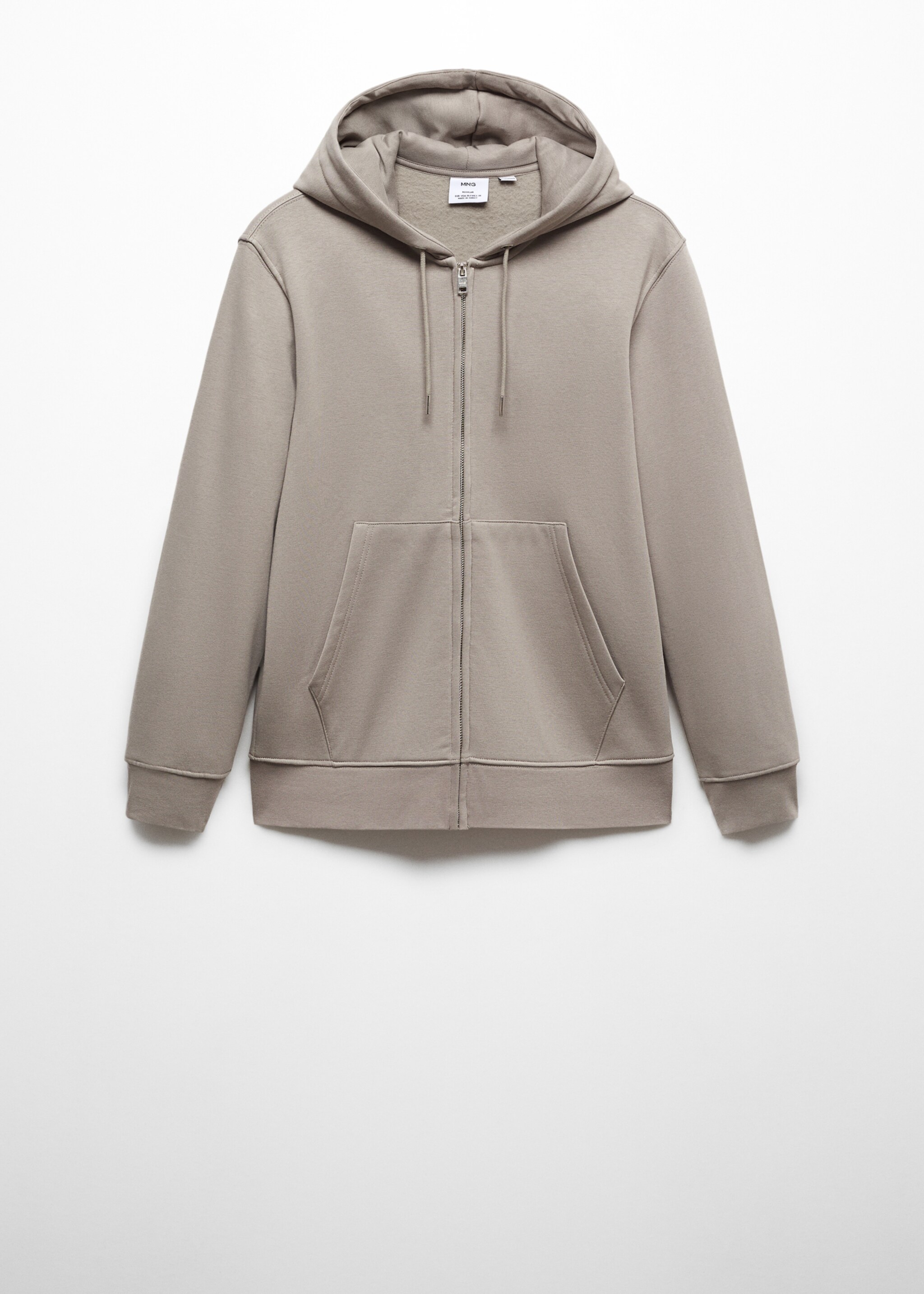 Sudadera algodón capucha cremallera - Artículo sin modelo