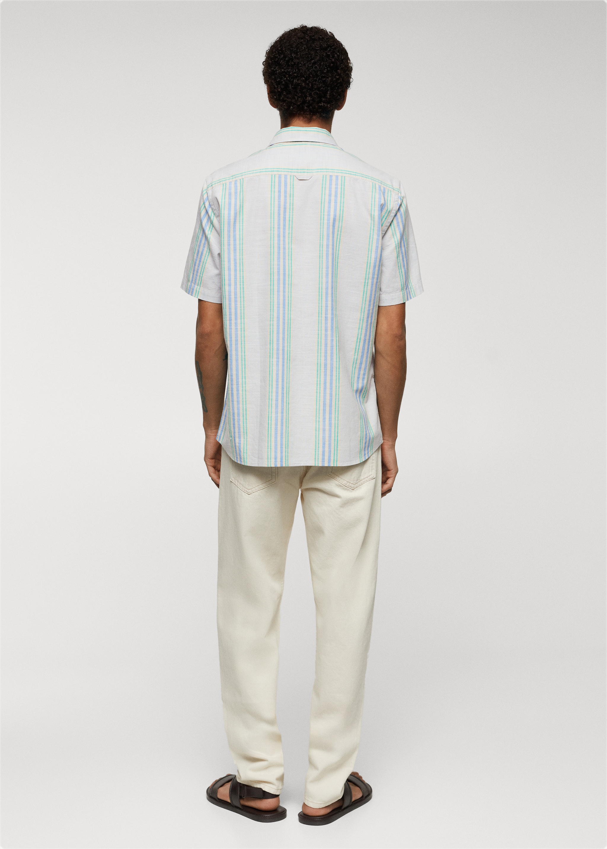 Regular-fit printed cotton shirt - Reverse of the article
