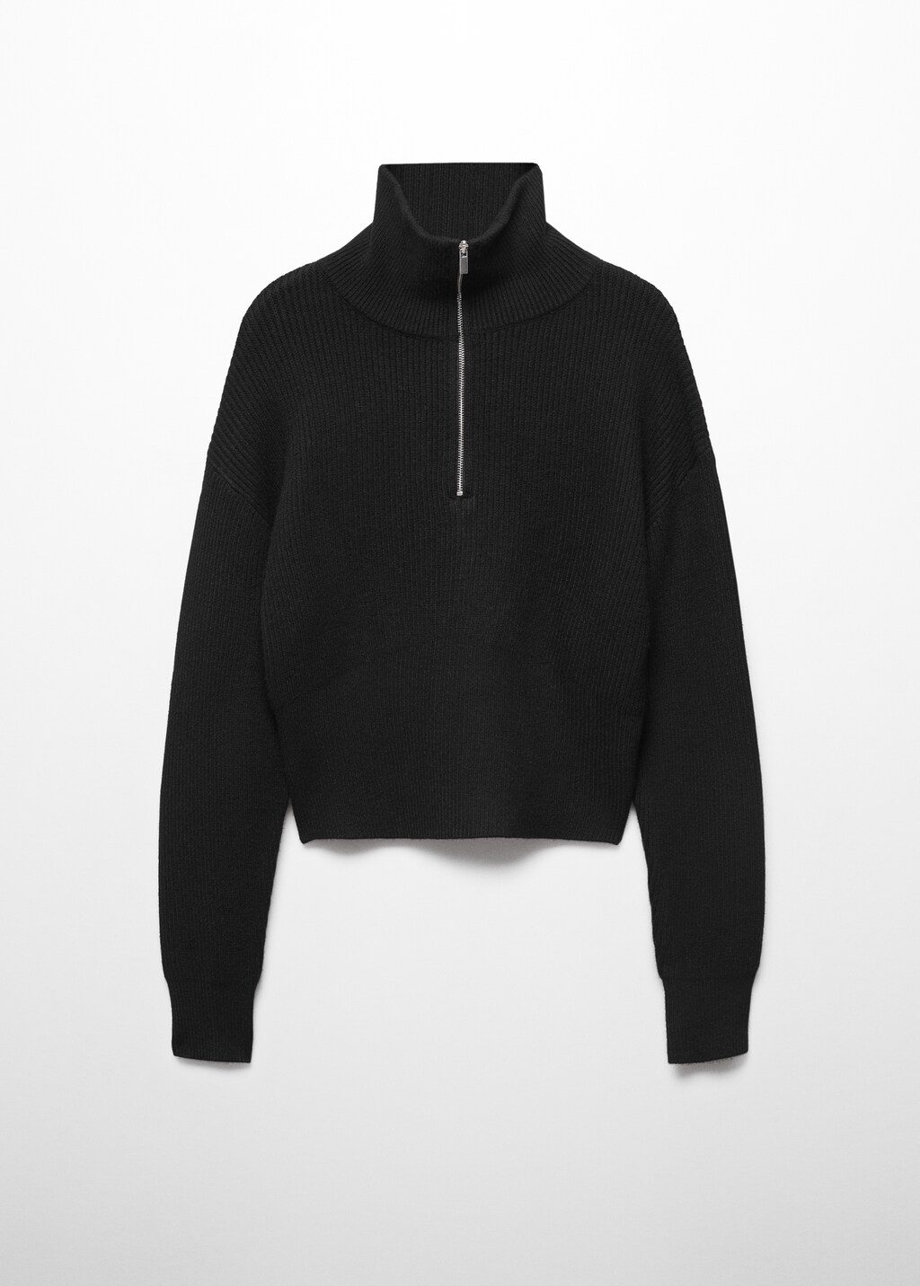 Black zip neck jumper outlet