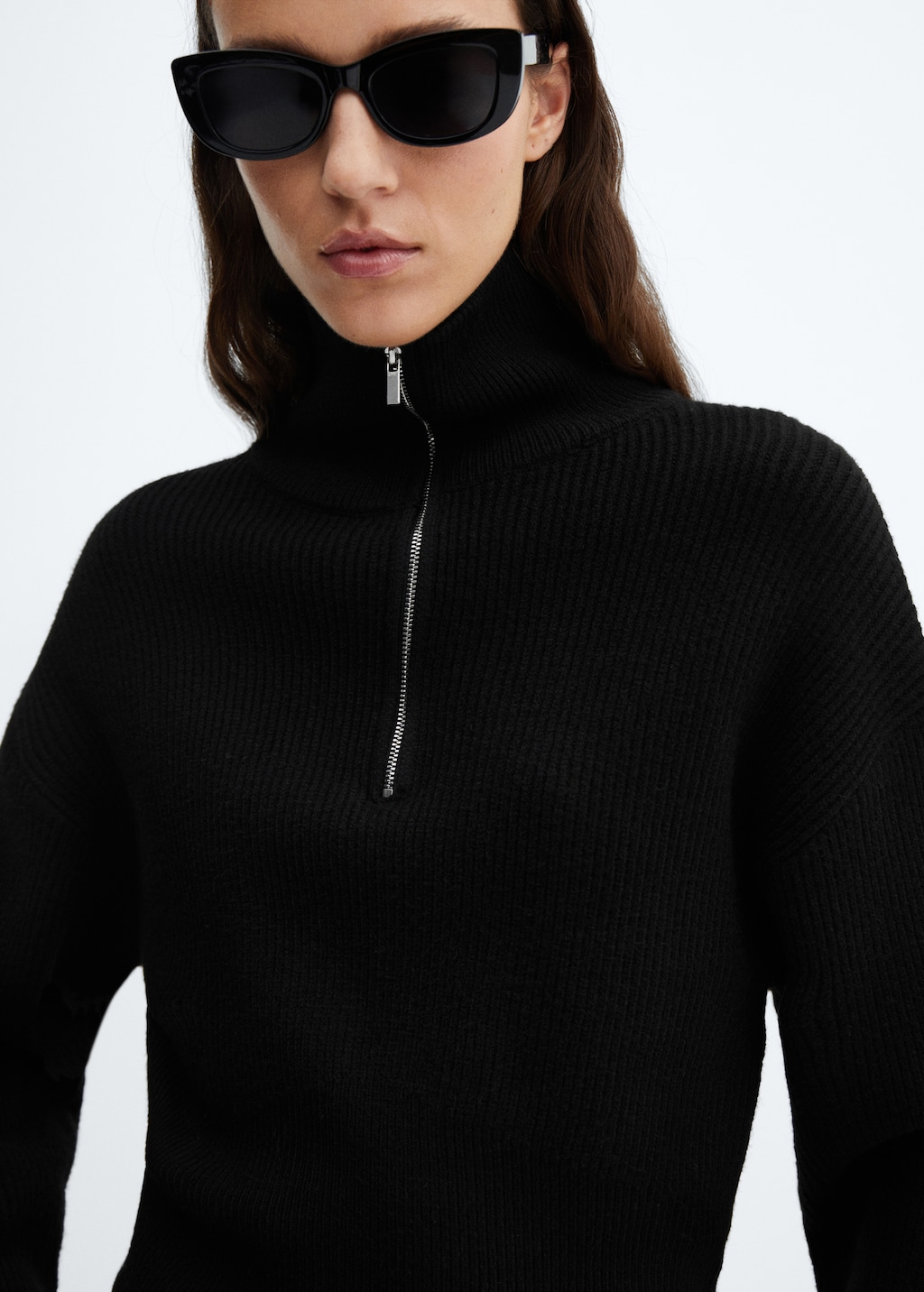 Pull over col fermeture Eclair