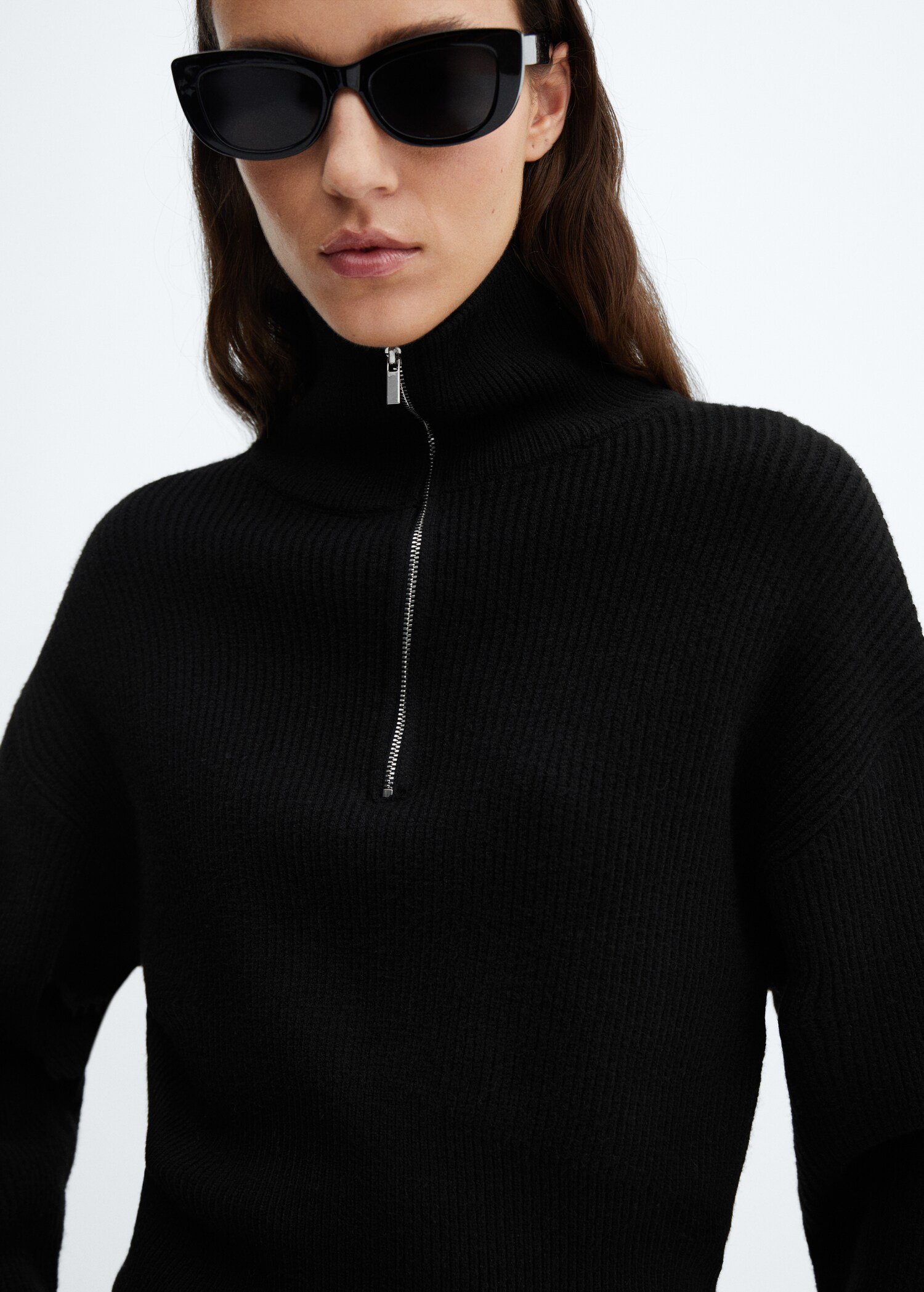 Zip neck jumper - Details of the article 1