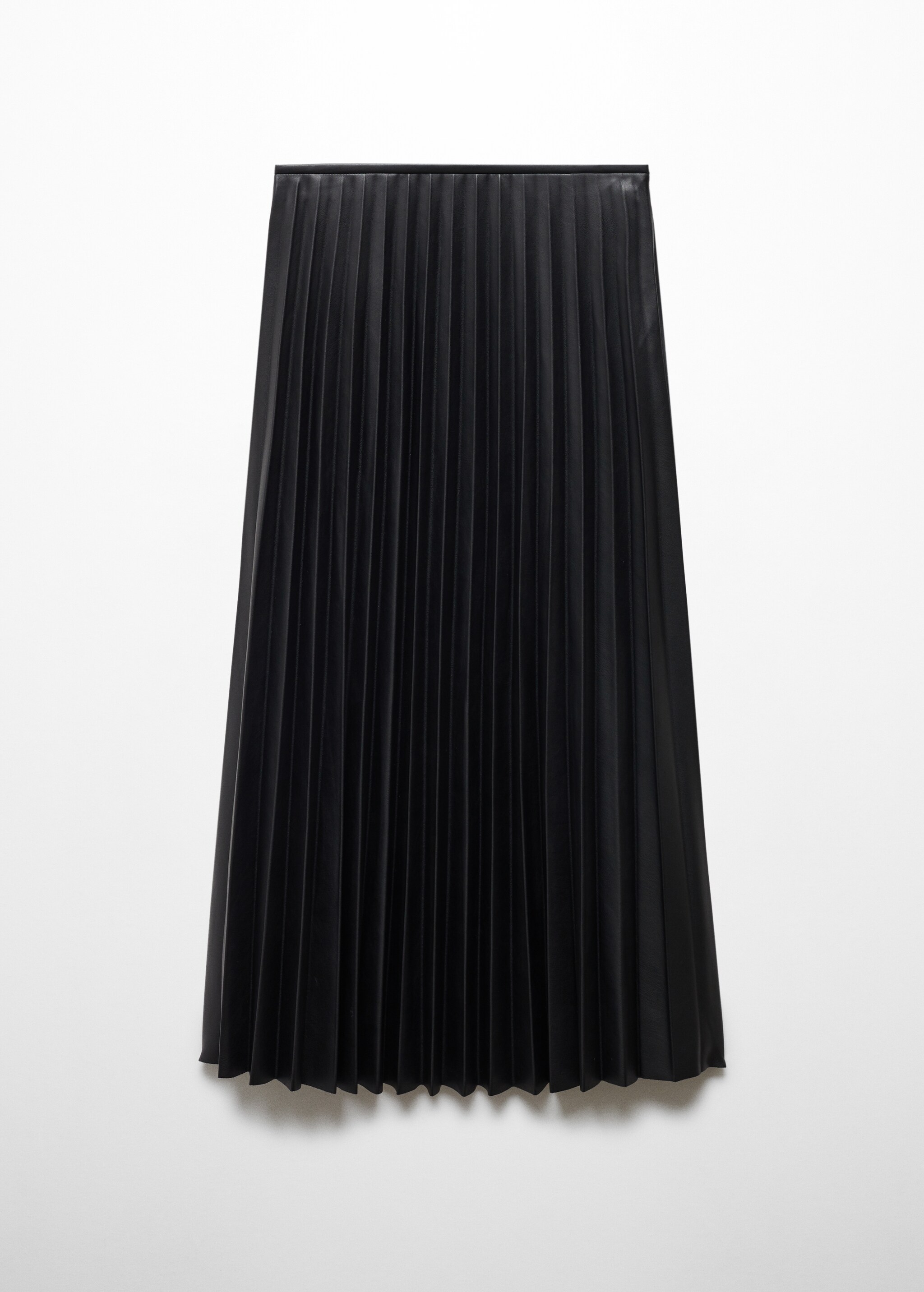 Плиссированная юбка из искусственной кожи - Изделие без модели