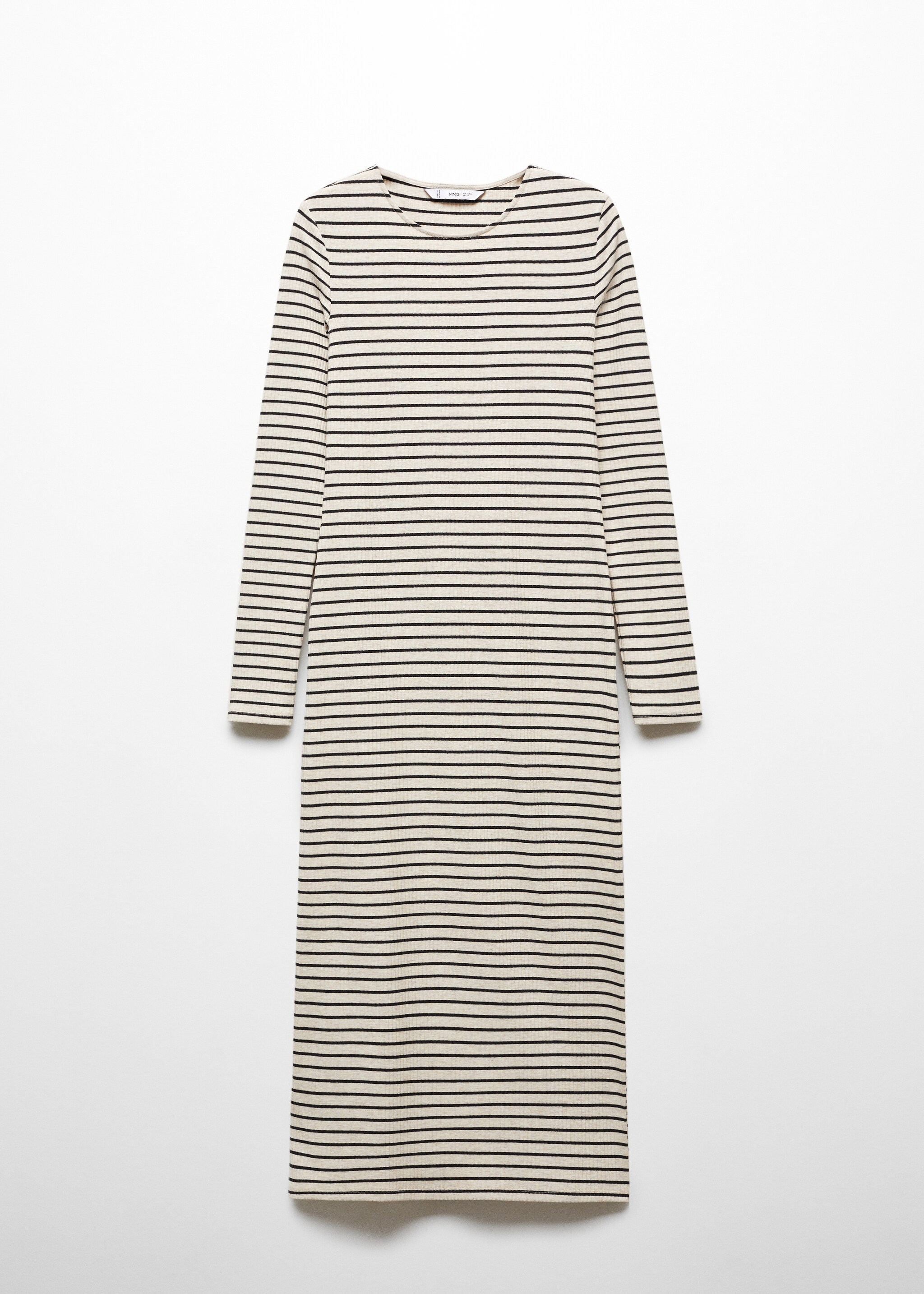 Striped ribbed dress - Article without model